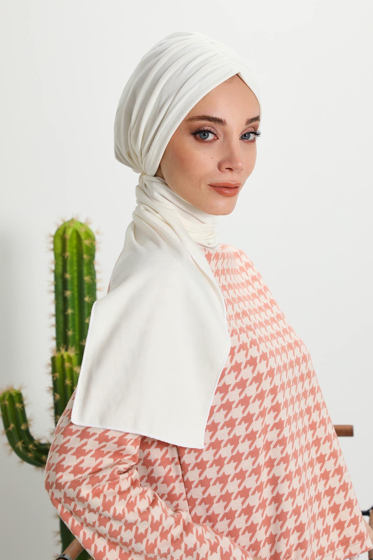 Fularlı Bone Türban,B-81RB