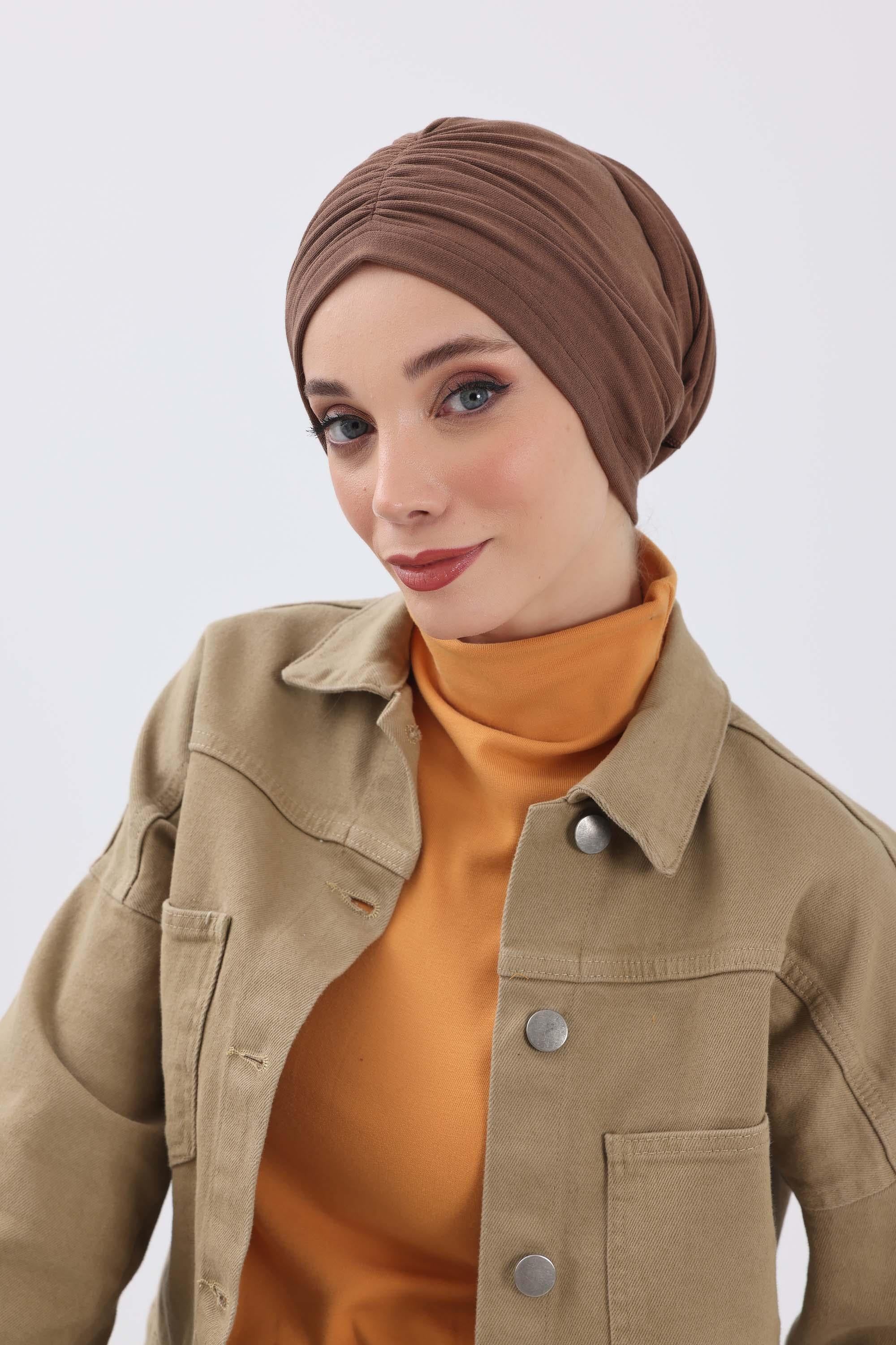 Fularlı Bone Türban,B-81RB
