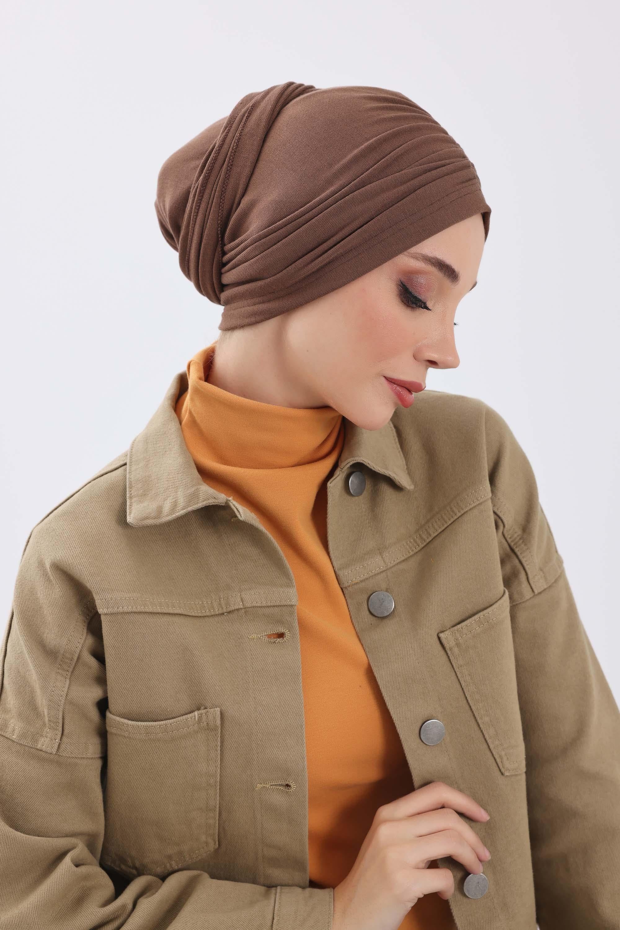 Fularlı Bone Türban,B-81RB