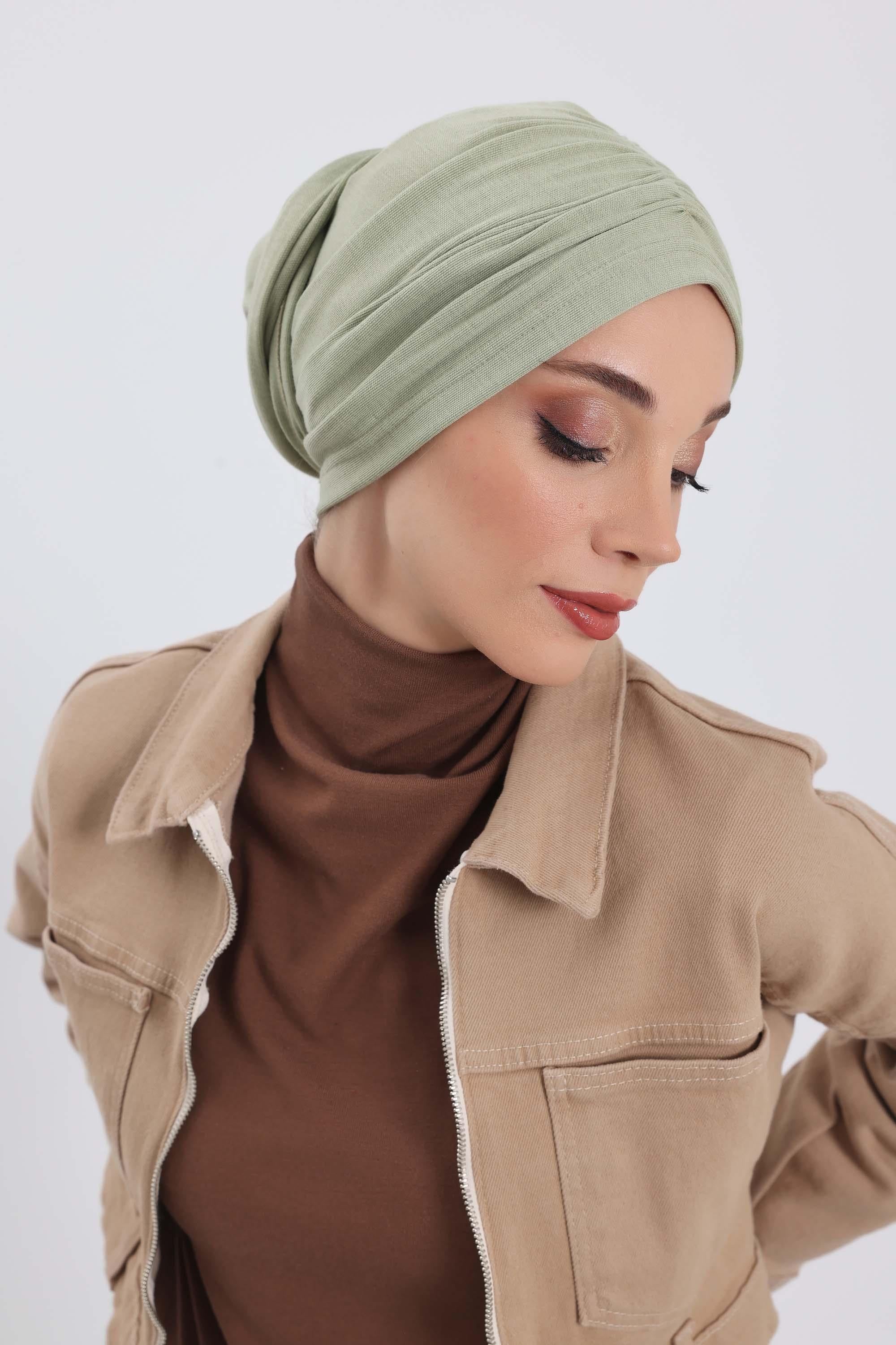 Fularlı Bone Türban,B-81RB