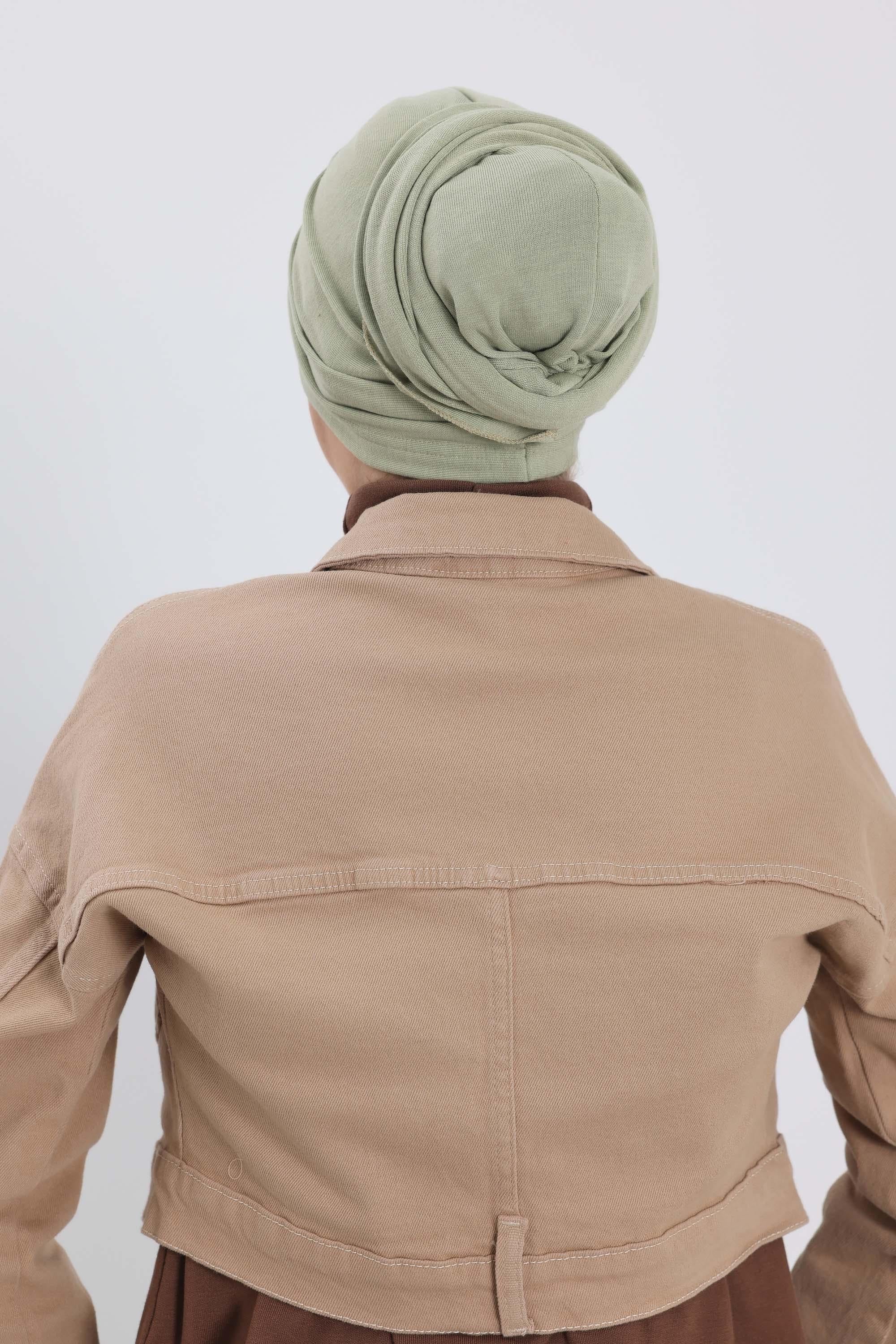 Fularlı Bone Türban,B-81RB