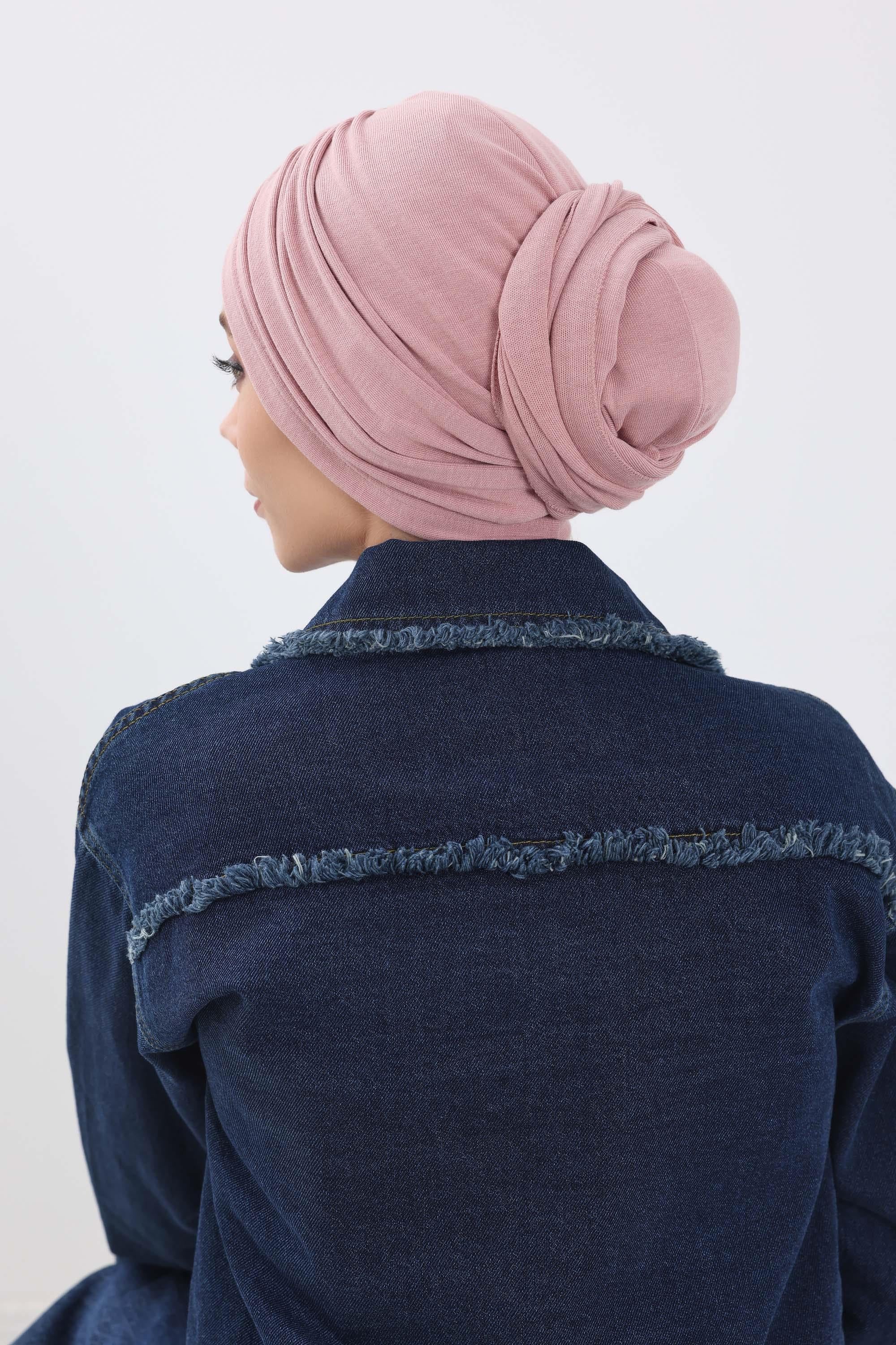 Fularlı Bone Türban,B-81RB
