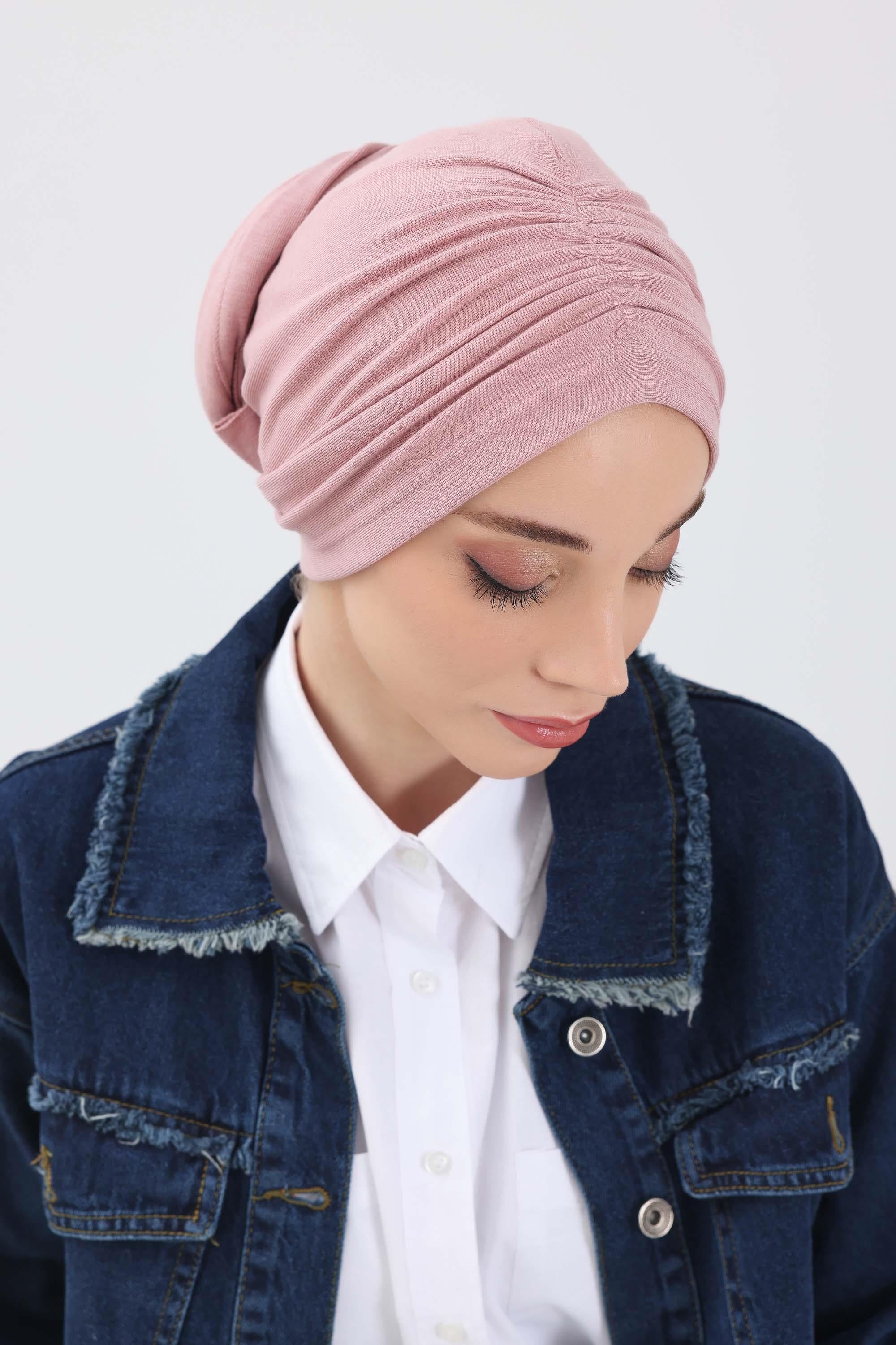 Fularlı Bone Türban,B-81RB