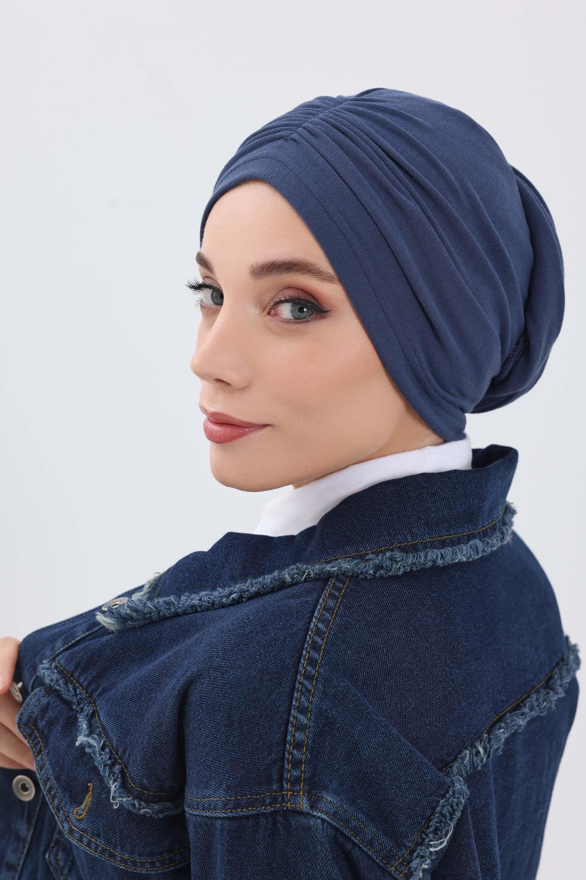 Fularlı Bone Türban,B-81RB
