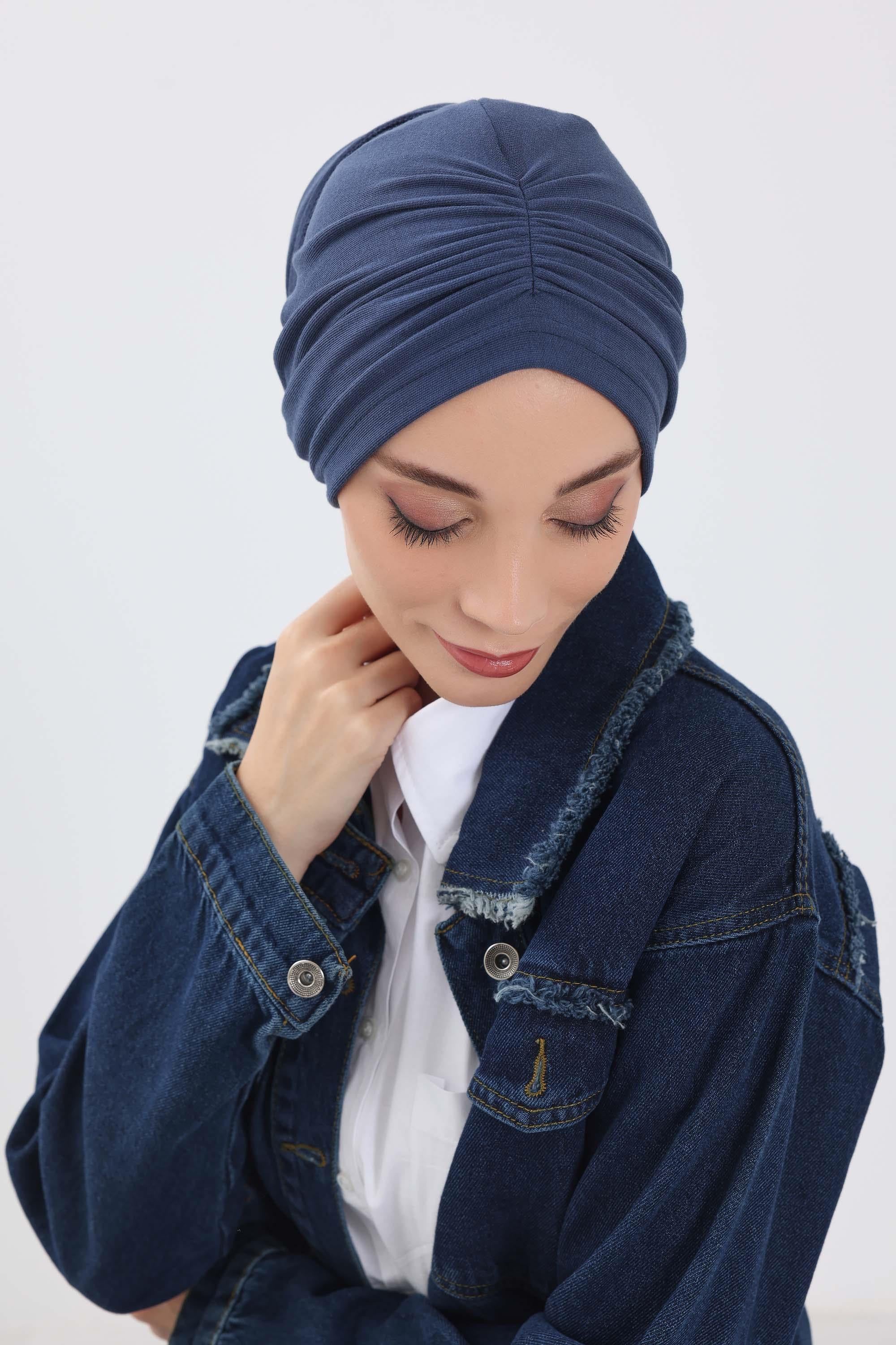Fularlı Bone Türban,B-81RB