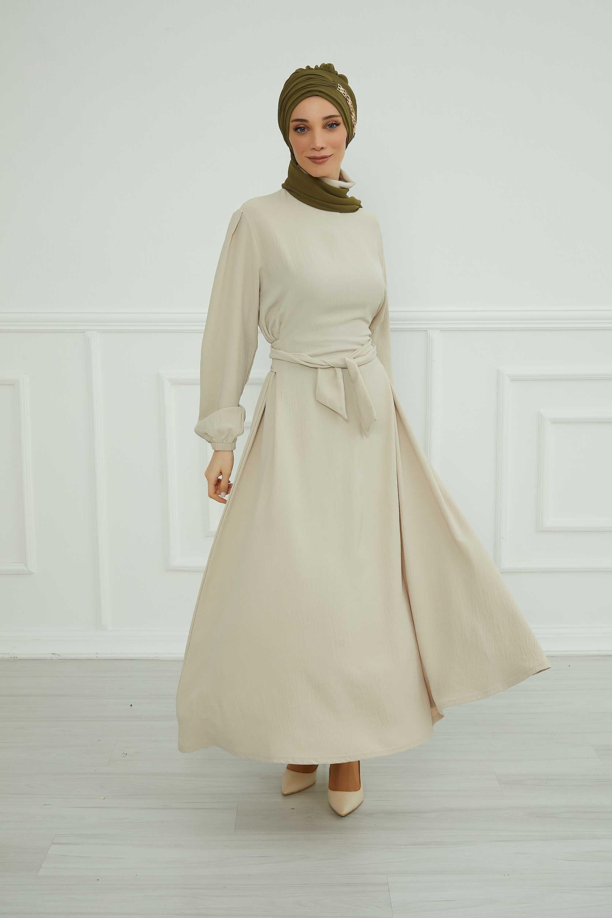 Gold Aksesuarlı Tasarım Şifon Hazır Türban,HT-28,HT-28