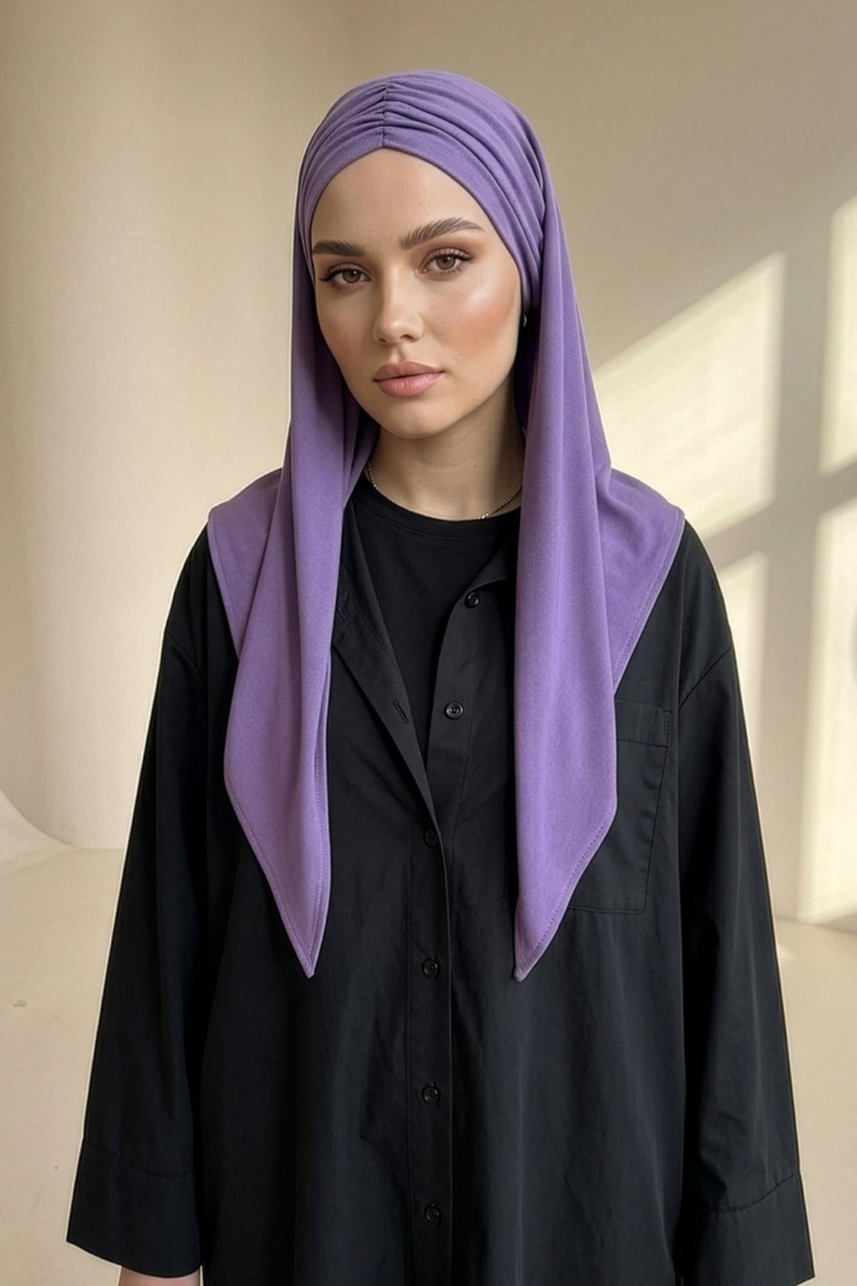 Hazır Form, Şık ve Rahat Drapeli Kaymaz Penye Şal,CPS-95