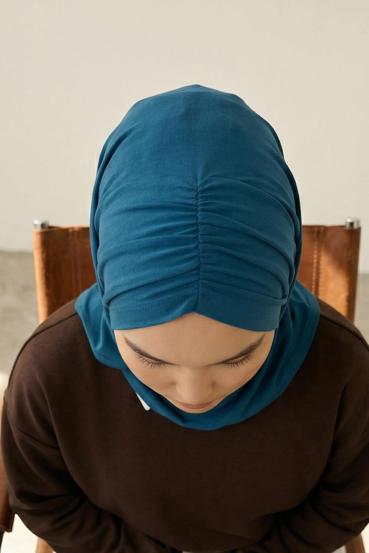 Hazır Form, Şık ve Rahat Drapeli Kaymaz Penye Şal,CPS-95