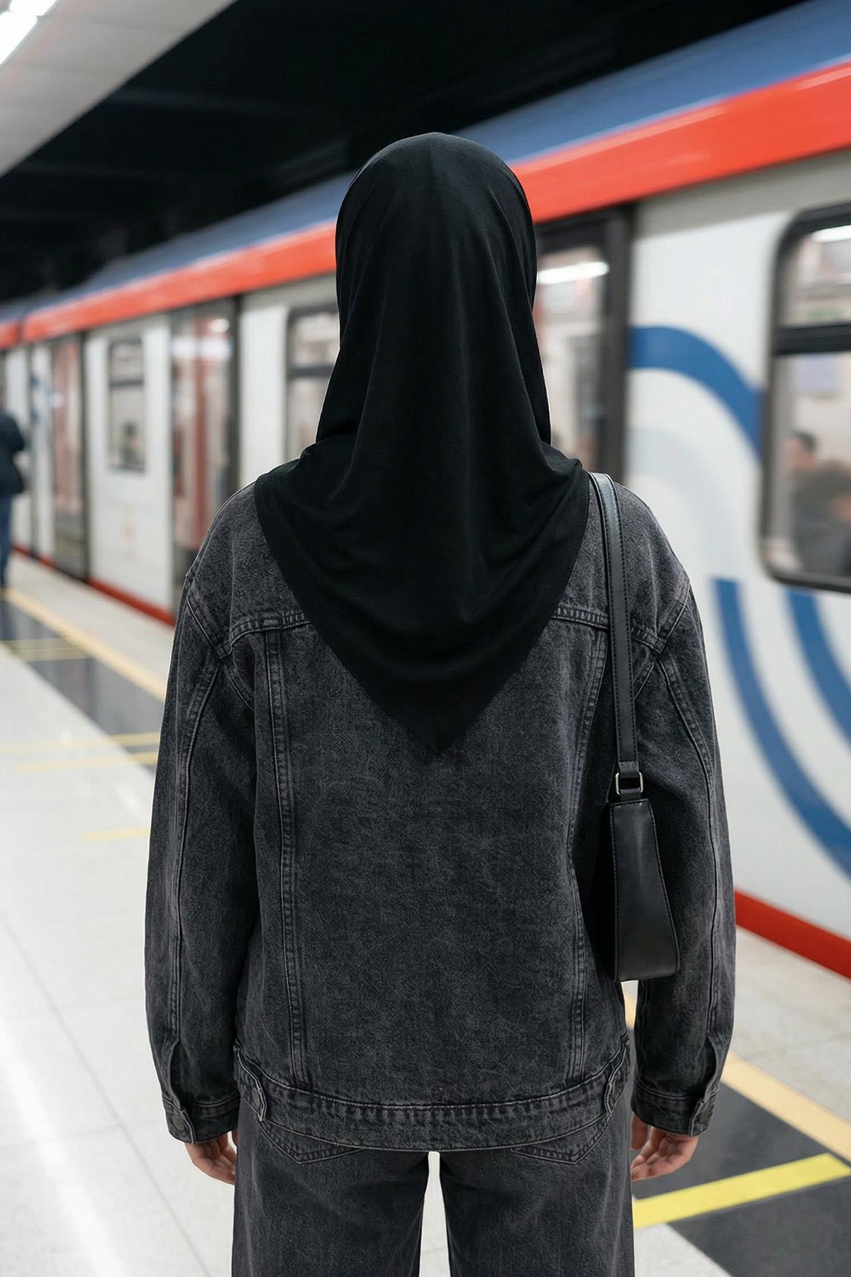 Hazır Form, Şık ve Rahat Drapeli Kaymaz Penye Şal,CPS-95