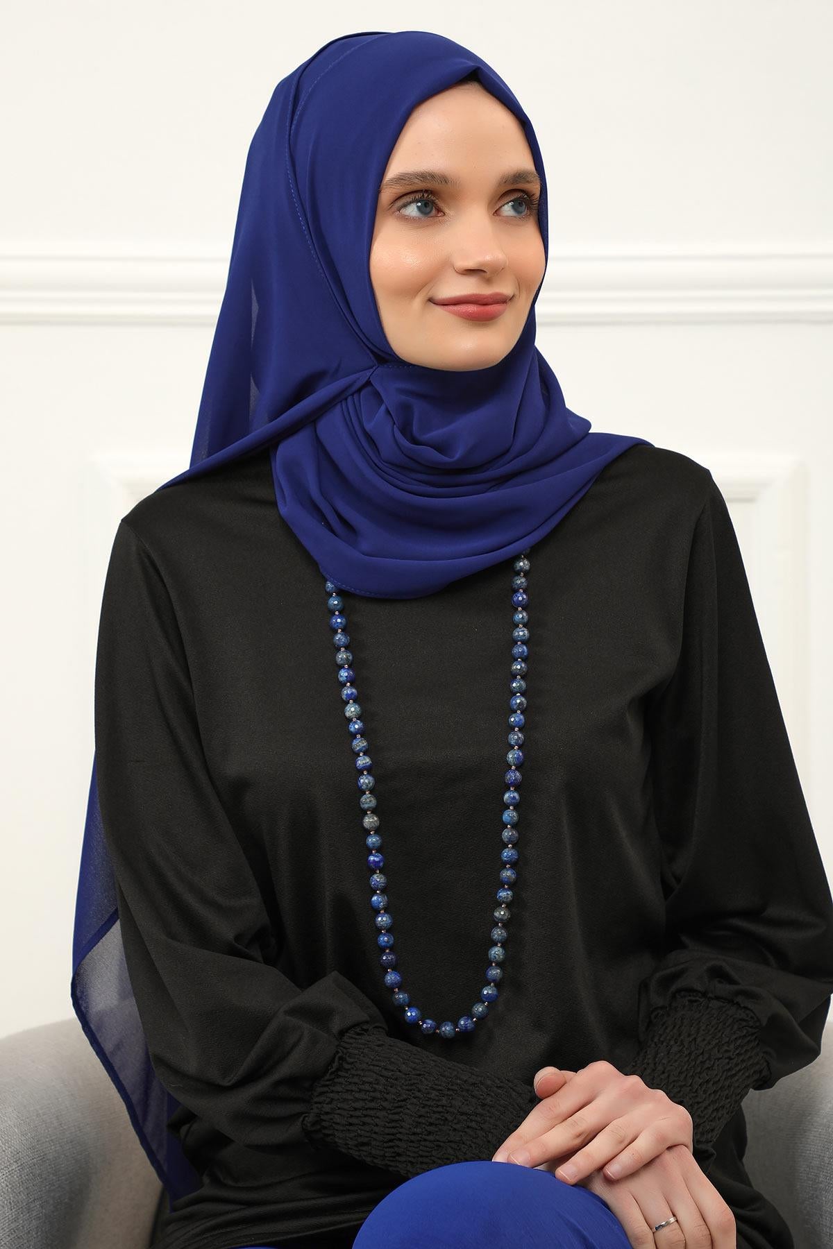 İğnesiz Takılabilen Pratik Şifon Şal,PS-11