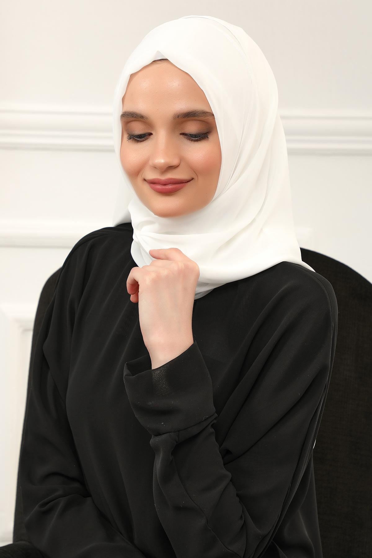 İğnesiz Takılabilen Pratik Şifon Şal,PS-11