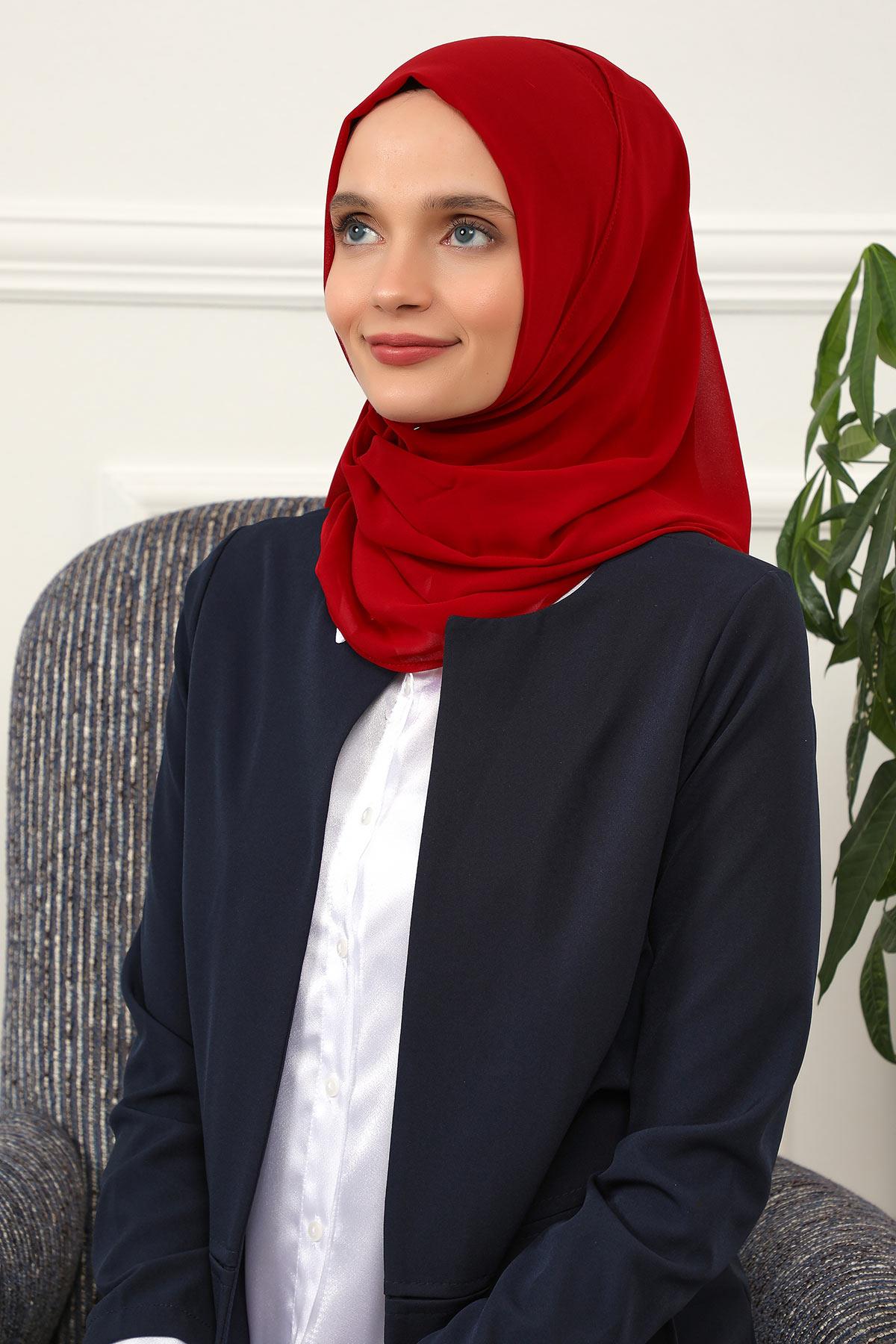 İğnesiz Takılabilen Pratik Şifon Şal,PS-11