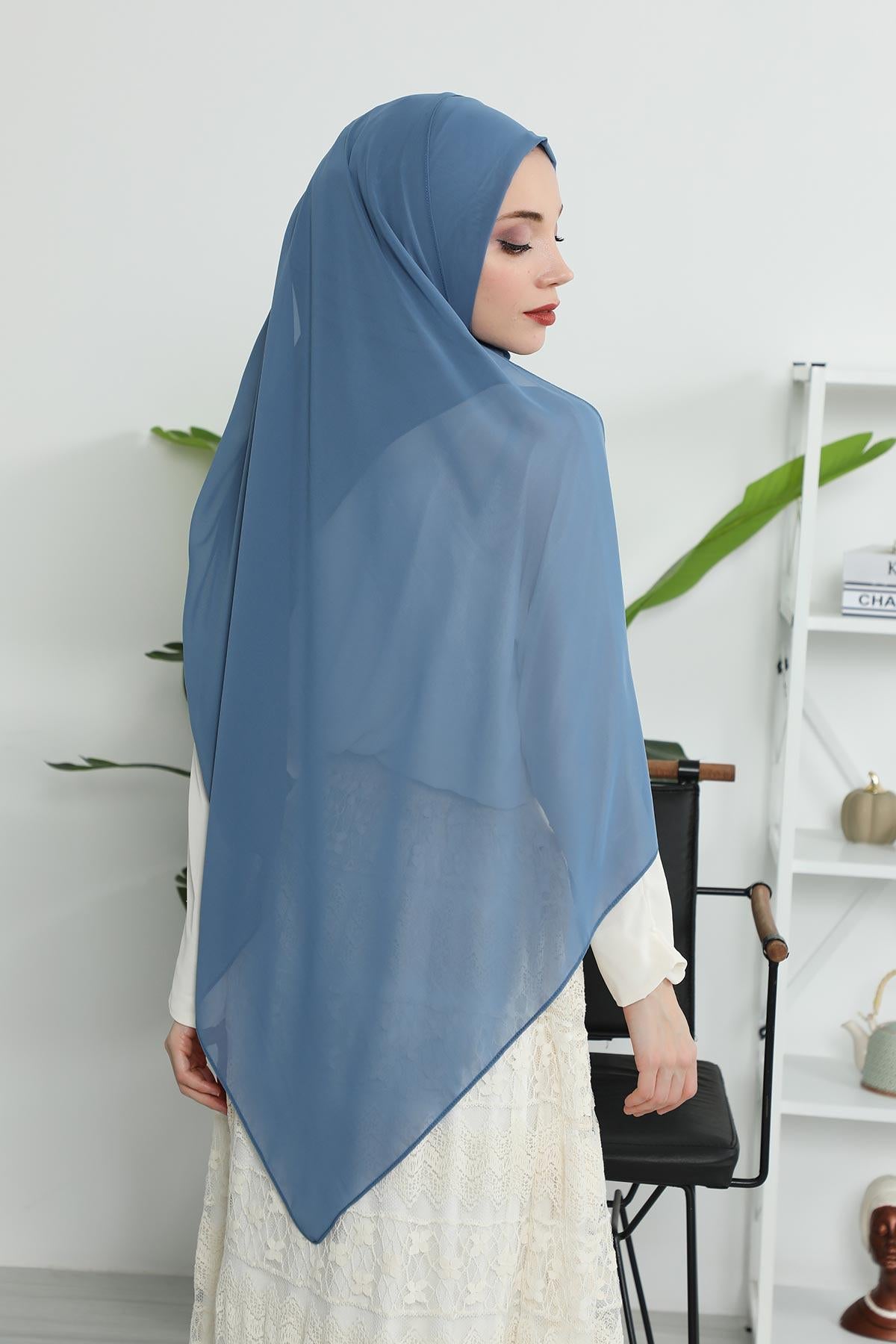 İğnesiz Takılabilen Pratik Şifon Şal,PS-11