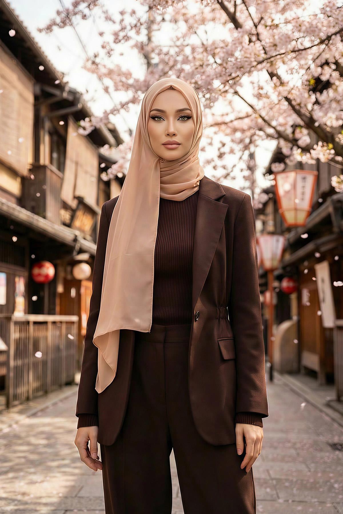 İğnesiz Takılabilen Pratik Şifon Şal,PS-11