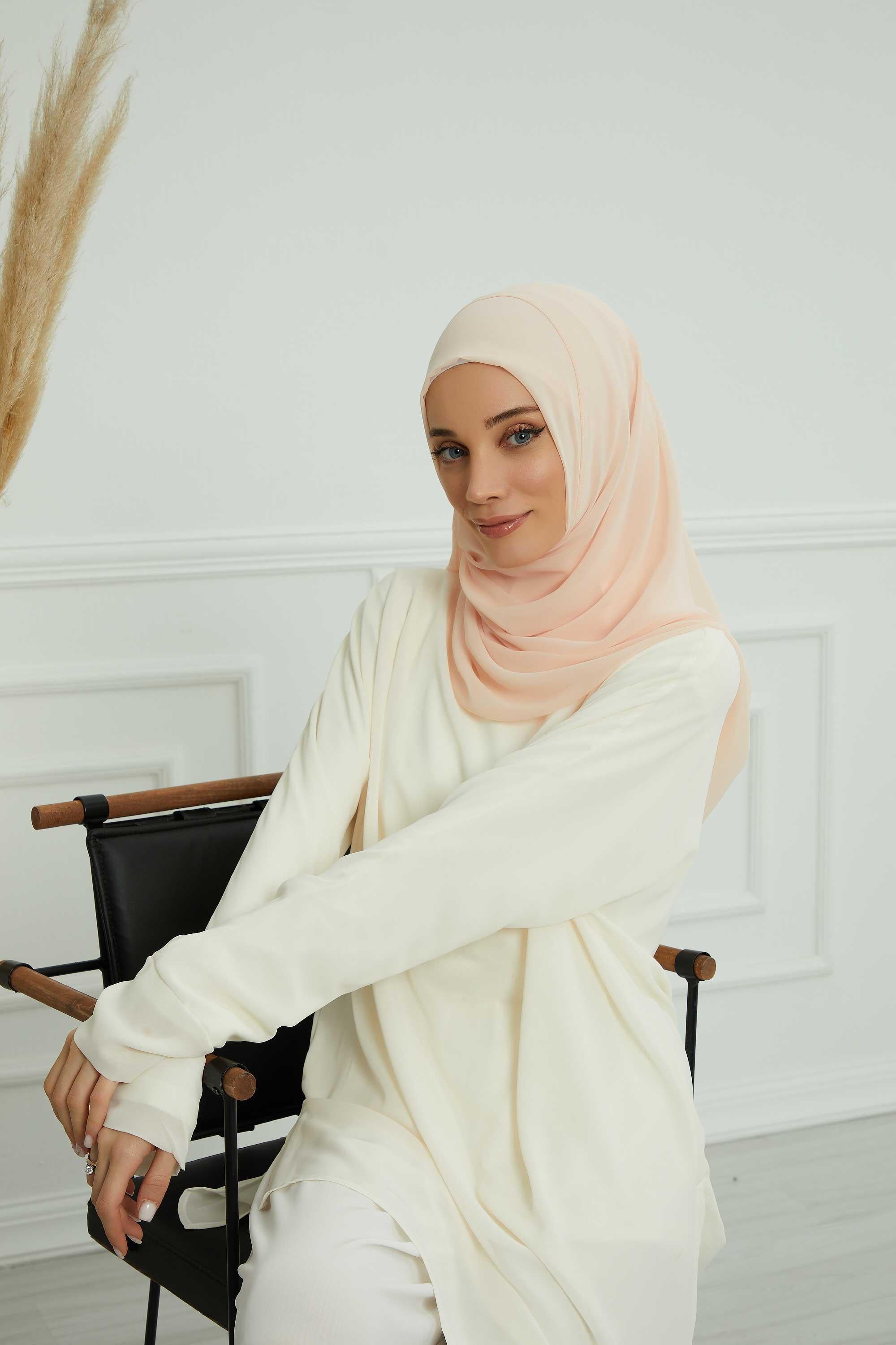 İğnesiz Takılabilen Pratik Şifon Şal,PS-11