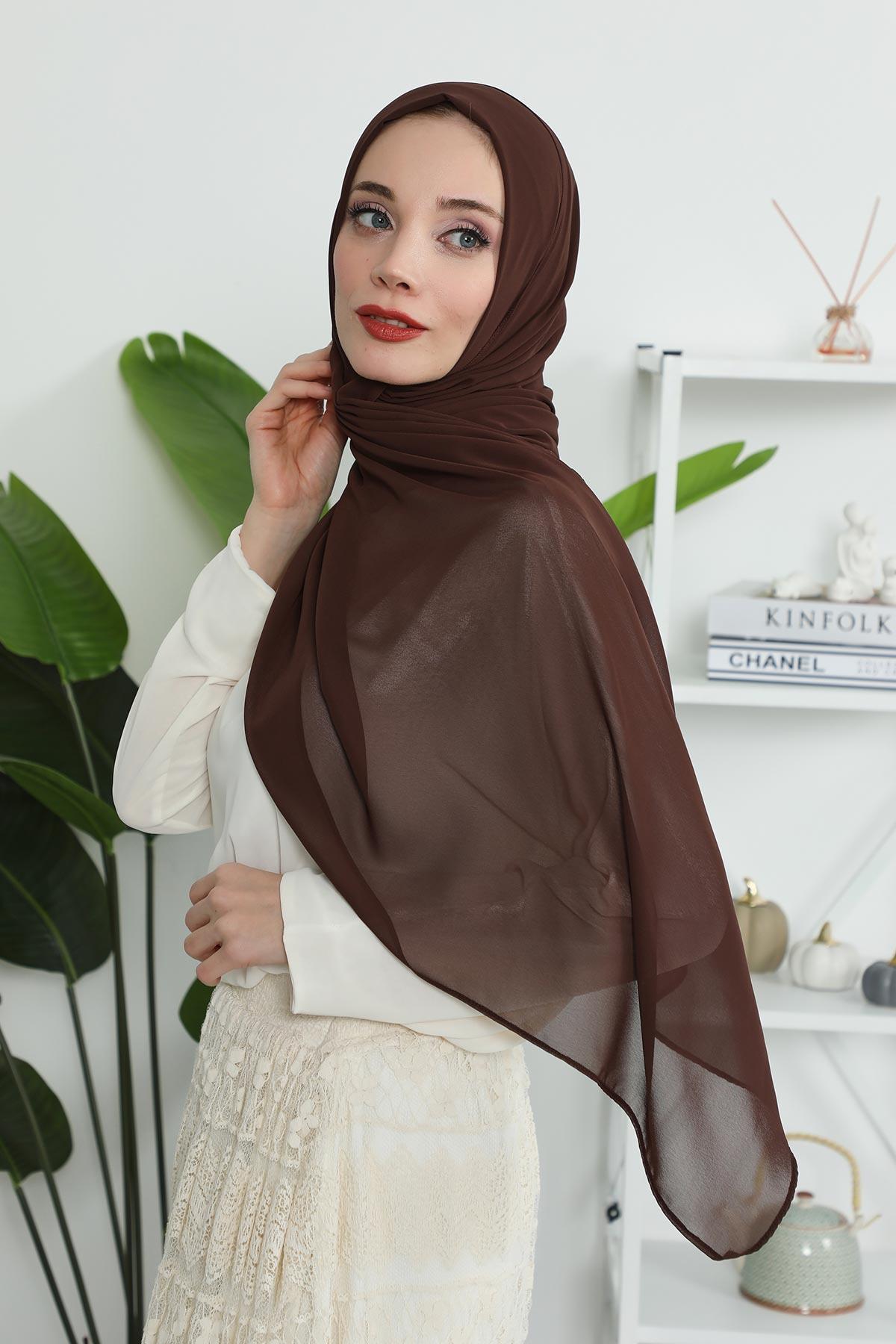 İğnesiz Takılabilen Pratik Şifon Şal,PS-11