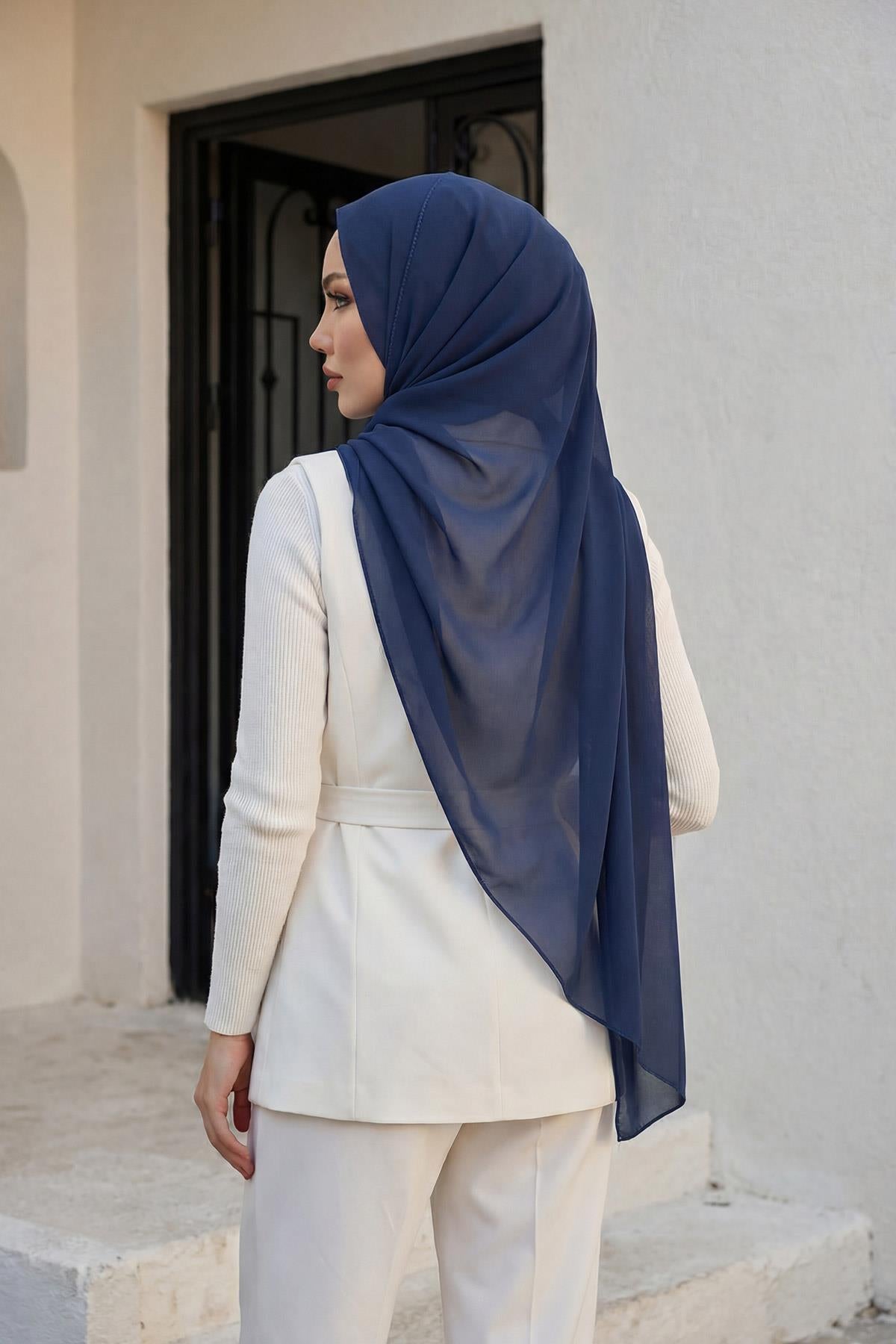 İğnesiz Takılabilen Pratik Şifon Şal,PS-11