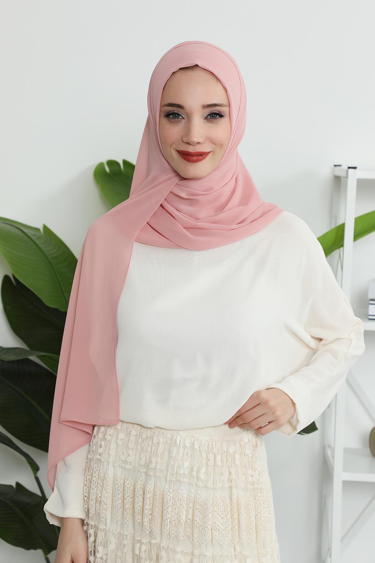 İğnesiz Takılabilen Pratik Şifon Şal,PS-11