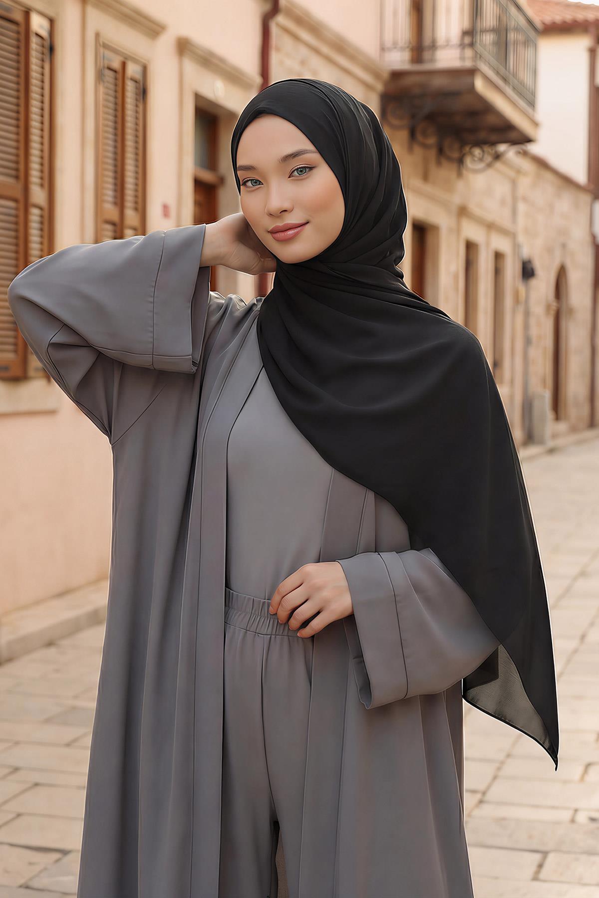 İğnesiz Takılabilen Pratik Şifon Şal,PS-11