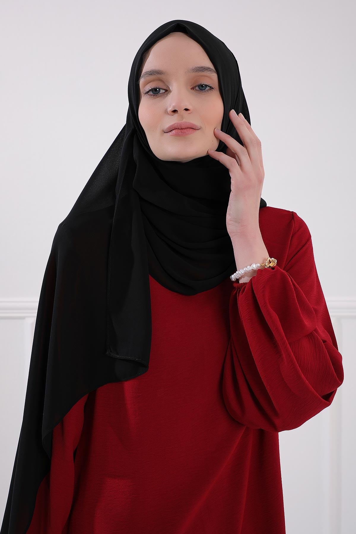 İğnesiz Takılabilen Pratik Şifon Şal,PS-11