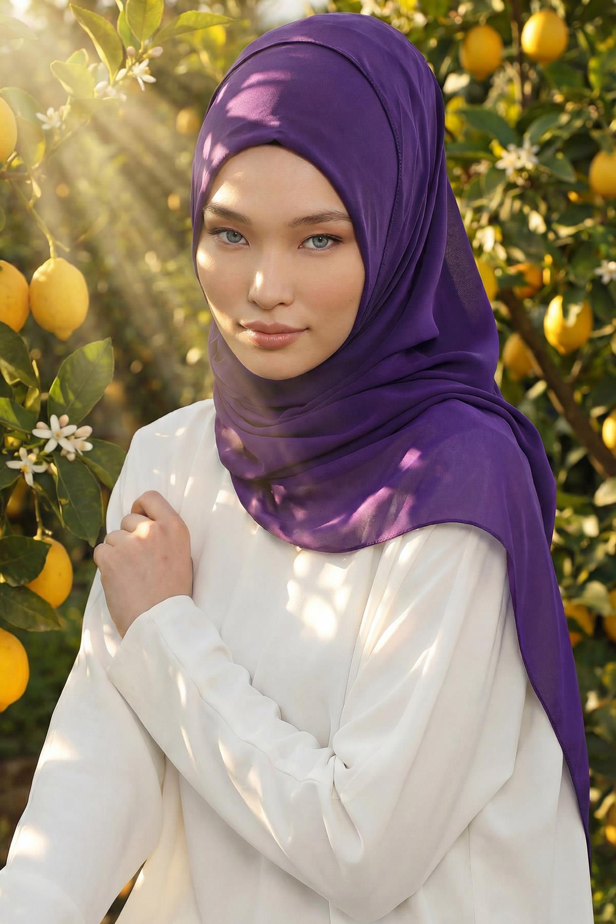 İğnesiz Takılabilen Pratik Şifon Şal,PS-11