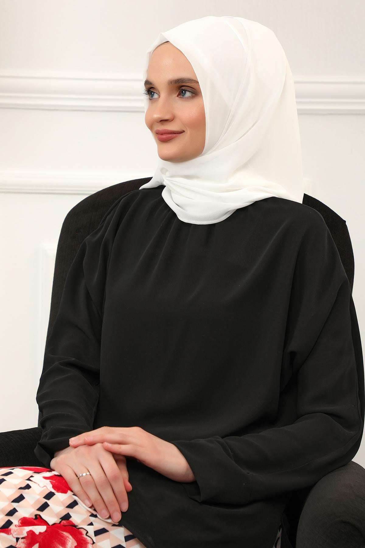 İğnesiz Takılabilen Pratik Şifon Şal,PS-11