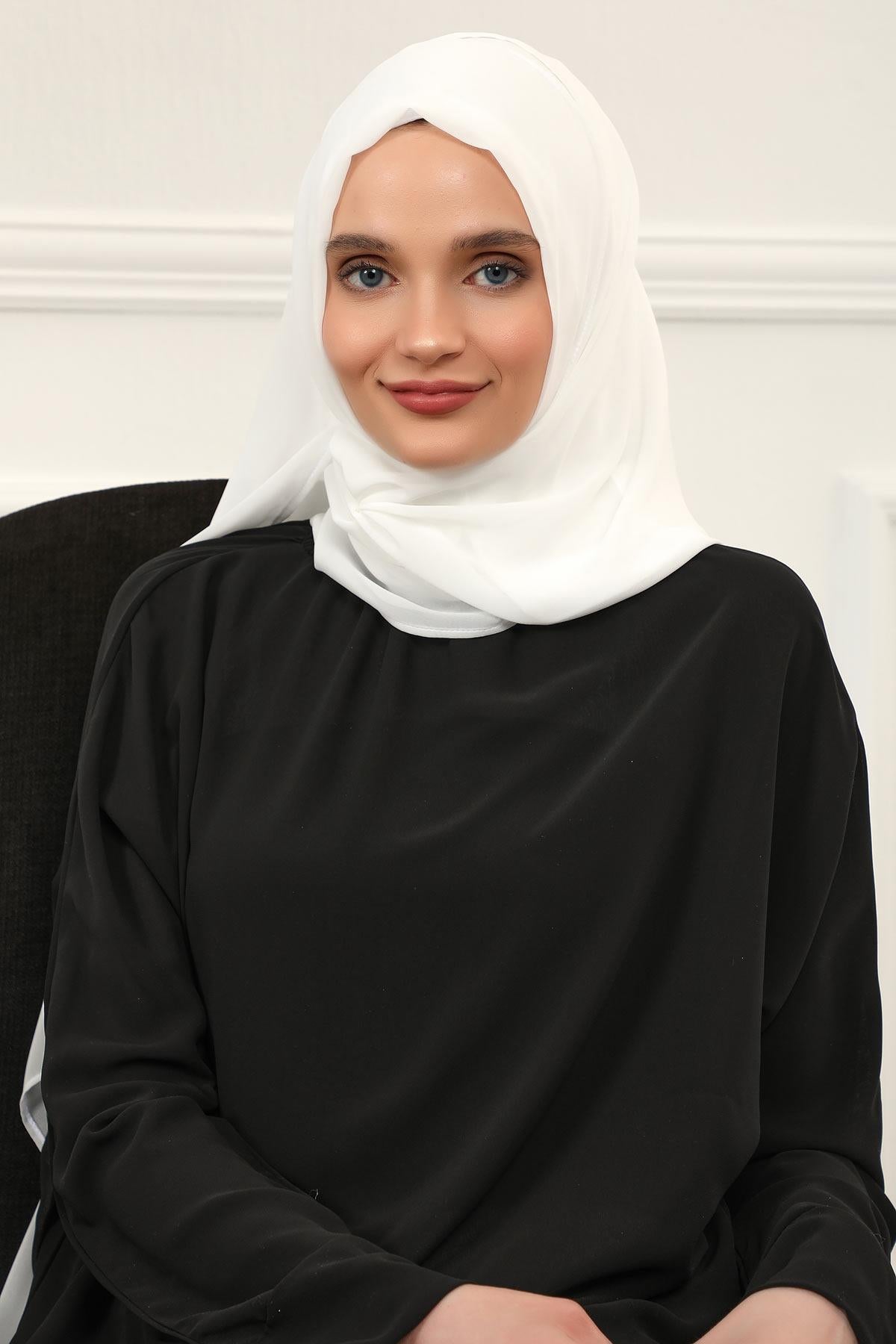 İğnesiz Takılabilen Pratik Şifon Şal,PS-11