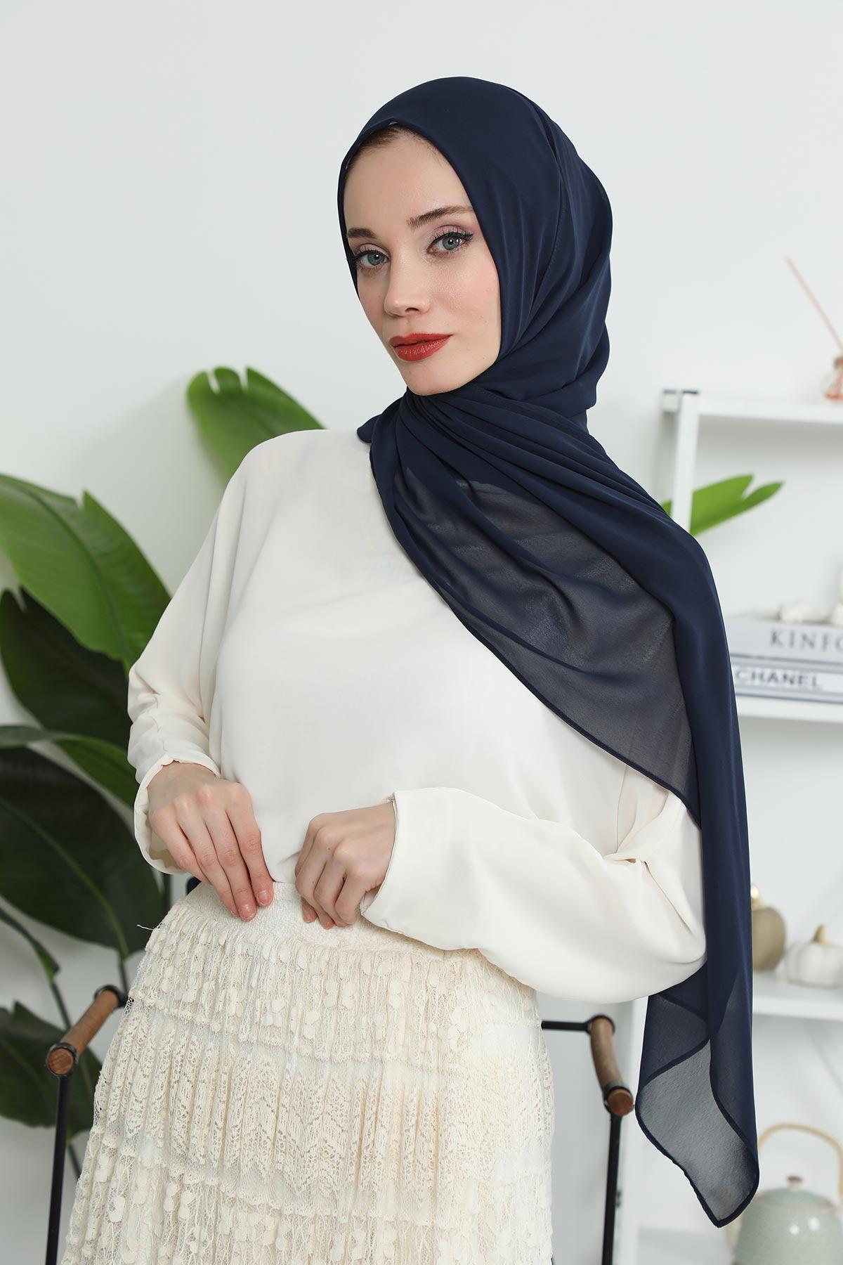 İğnesiz Takılabilen Pratik Şifon Şal,PS-11