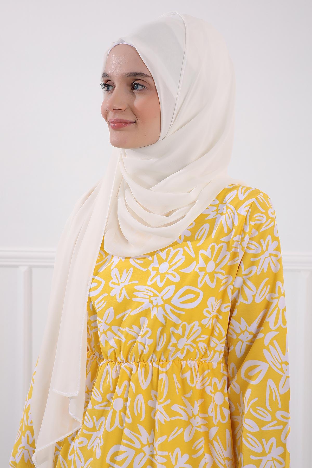 İğnesiz Takılabilen Pratik Şifon Şal,PS-11