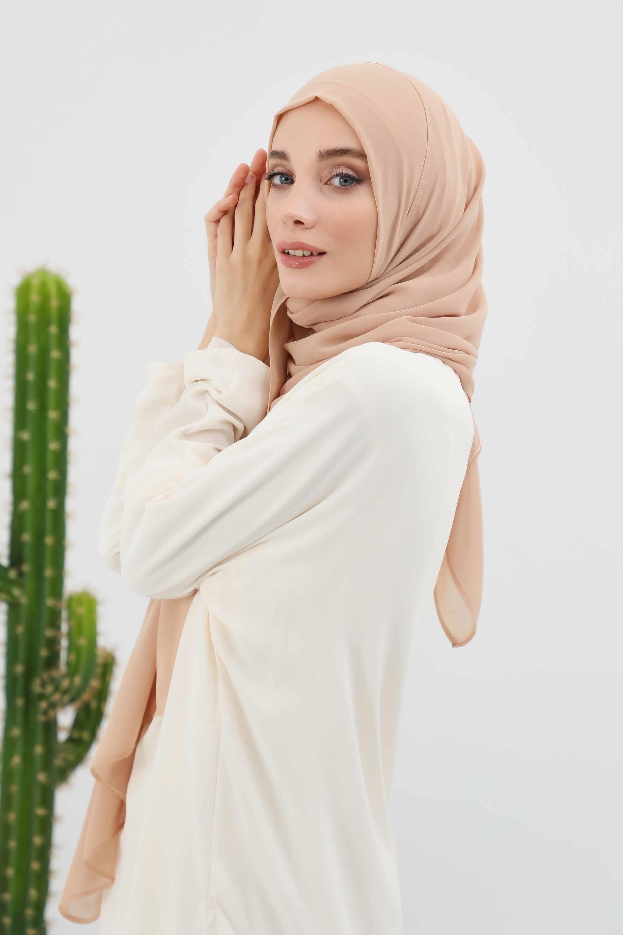 İğnesiz Takılabilen Pratik Şifon Şal,PS-11