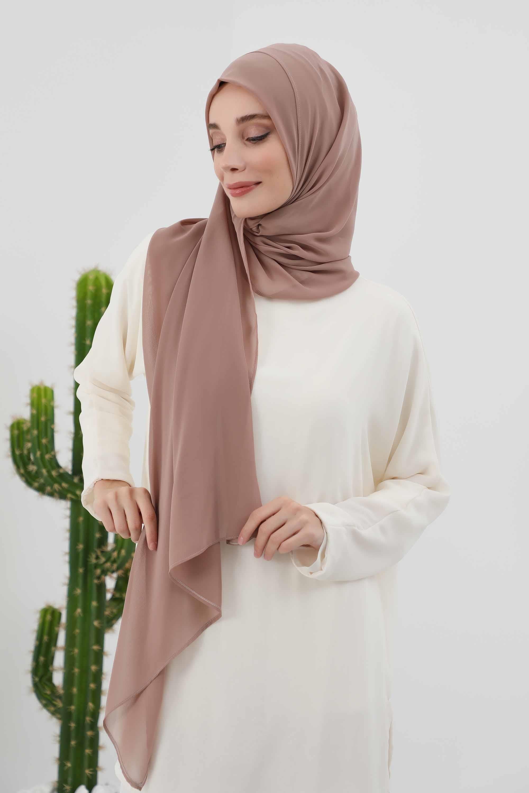 İğnesiz Takılabilen Pratik Şifon Şal,PS-11