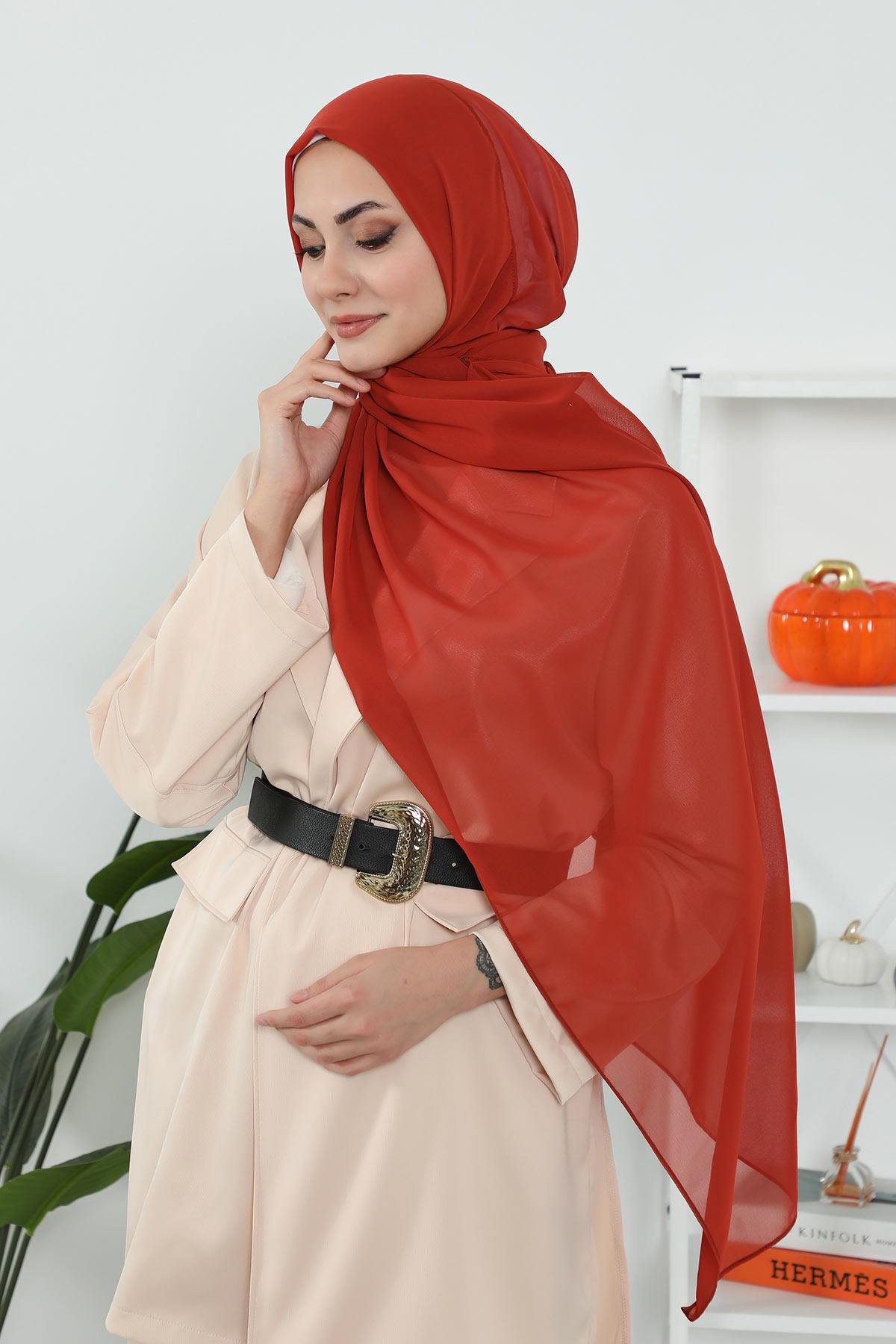 İğnesiz Takılabilen Pratik Şifon Şal,PS-11