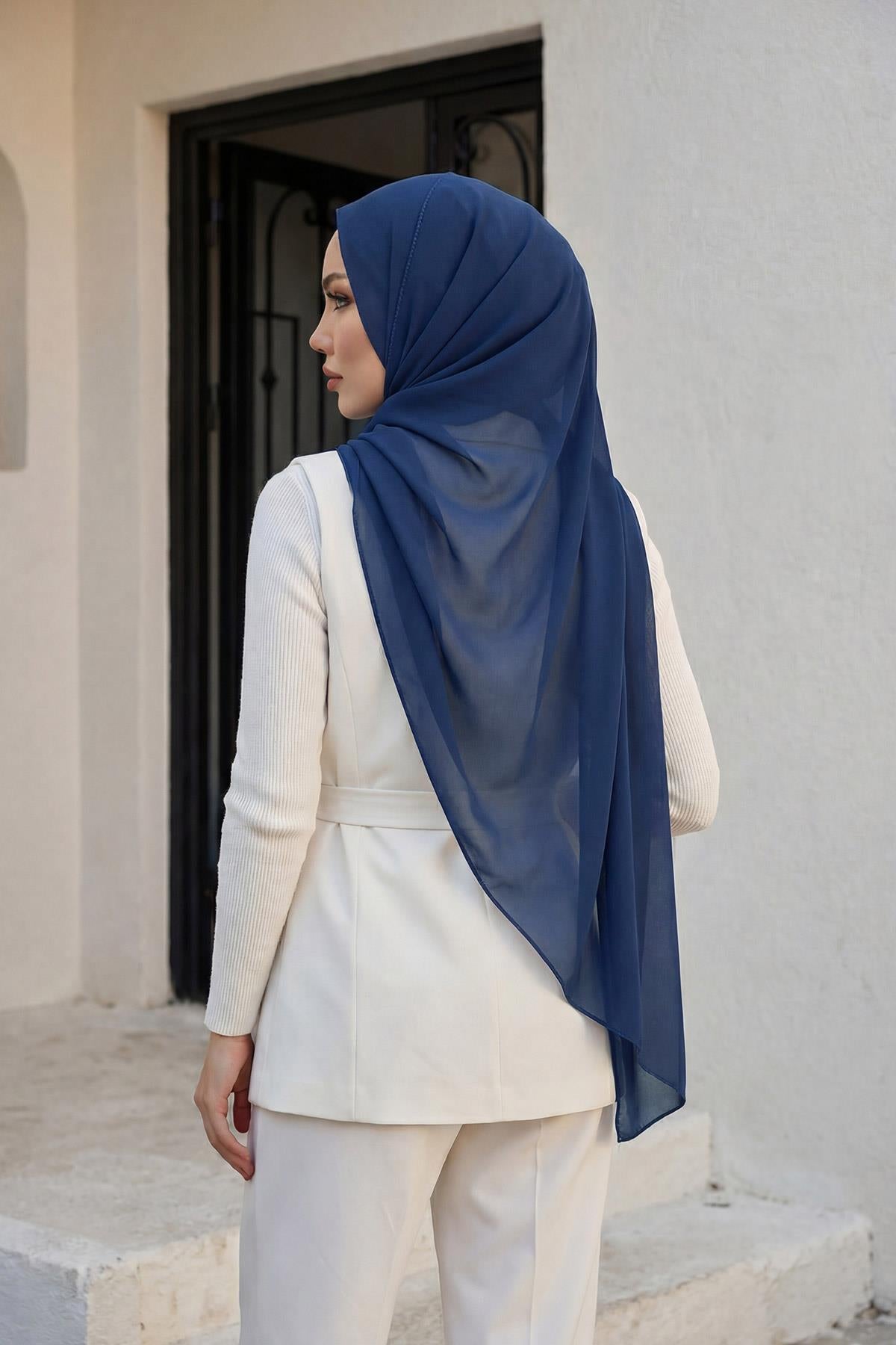 İğnesiz Takılabilen Pratik Şifon Şal,PS-11