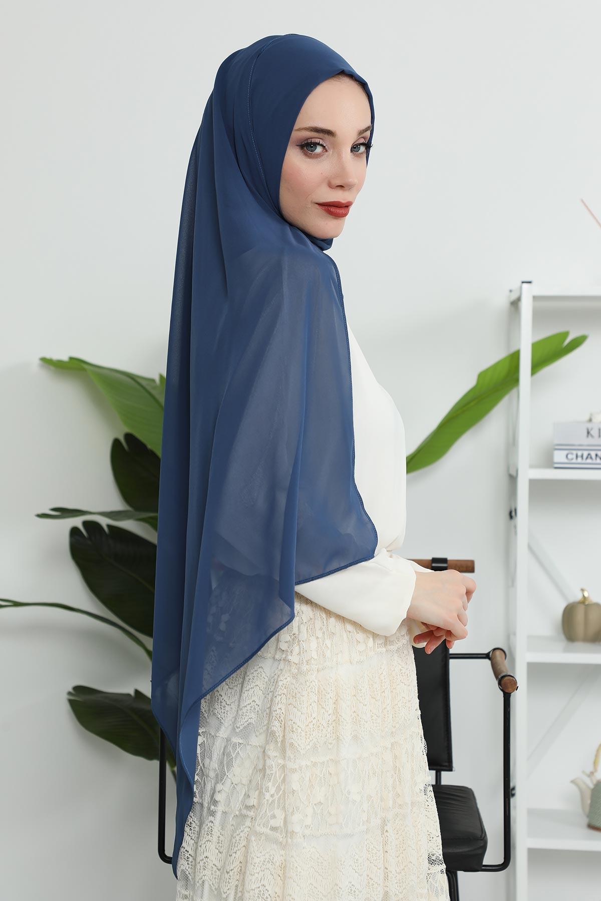 İğnesiz Takılabilen Pratik Şifon Şal,PS-11