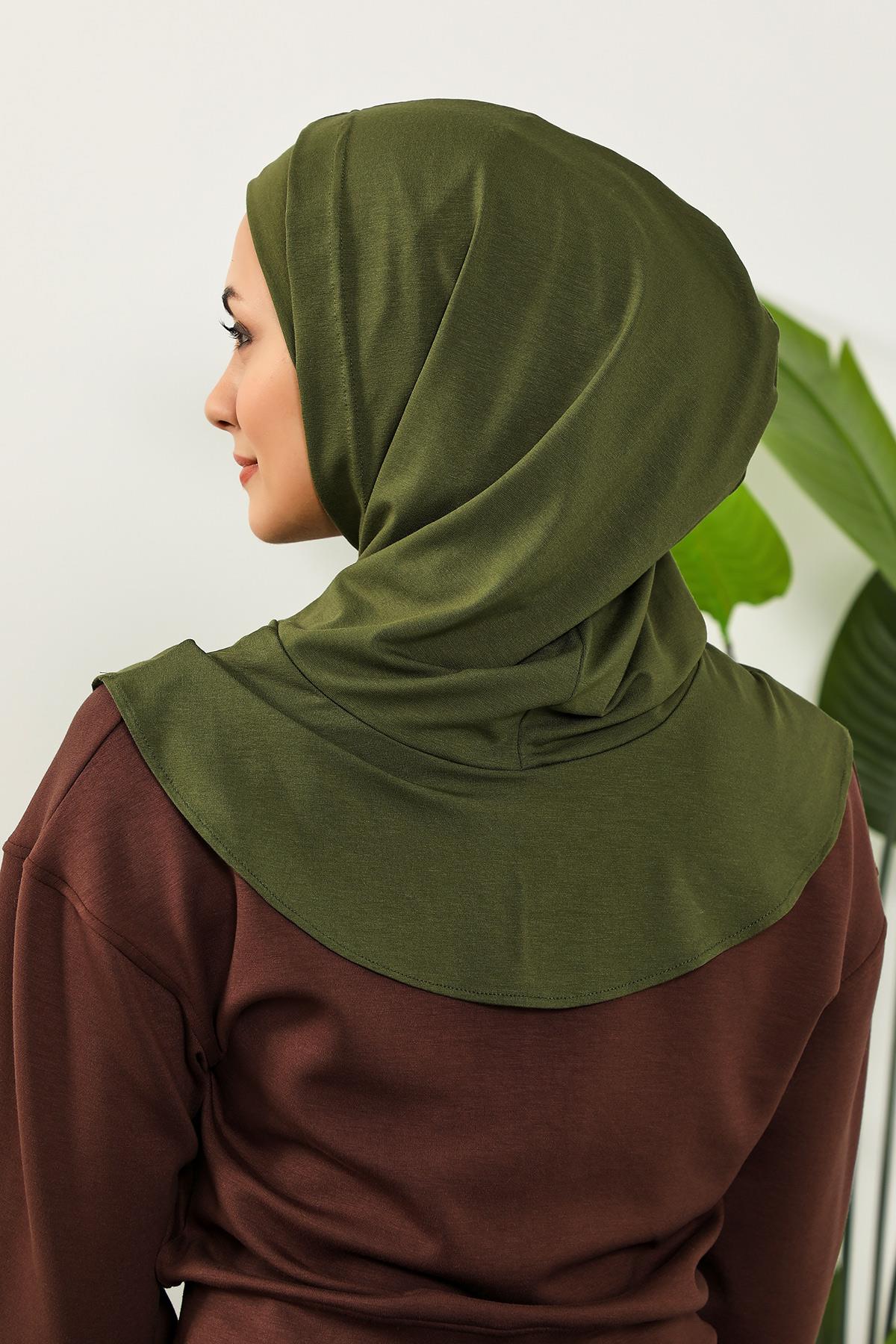 Kapşon ve Kapatıcı Özellikli Penye Kadın Hazır Bone,B-89P