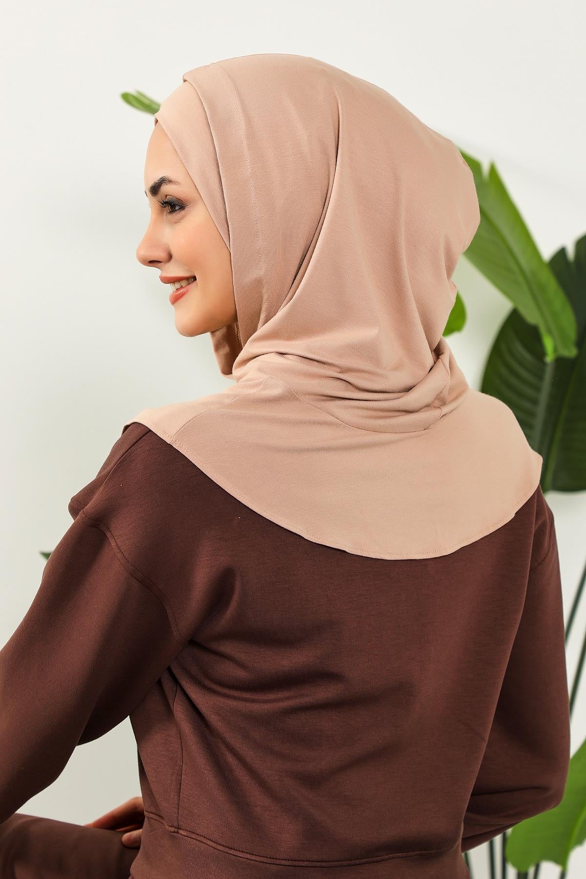 Kapşon ve Kapatıcı Özellikli Penye Kadın Hazır Bone,B-89P