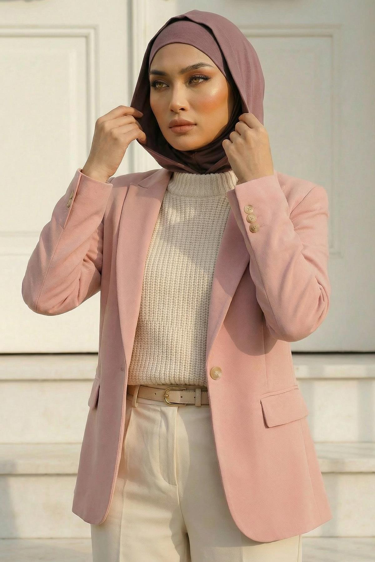 Kapşon ve Kapatıcı Özellikli Penye Kadın Hazır Bone,B-89P