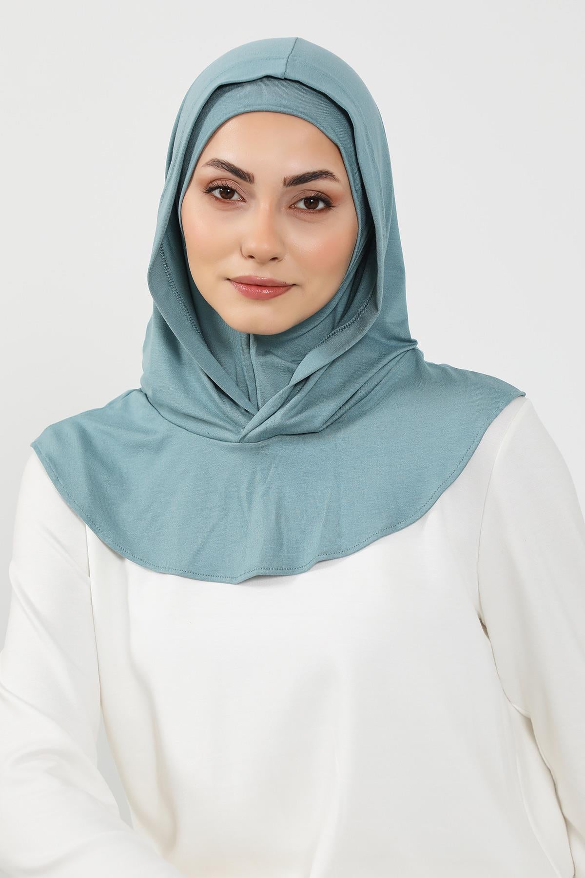 Kapşon ve Kapatıcı Özellikli Penye Kadın Hazır Bone,B-89P