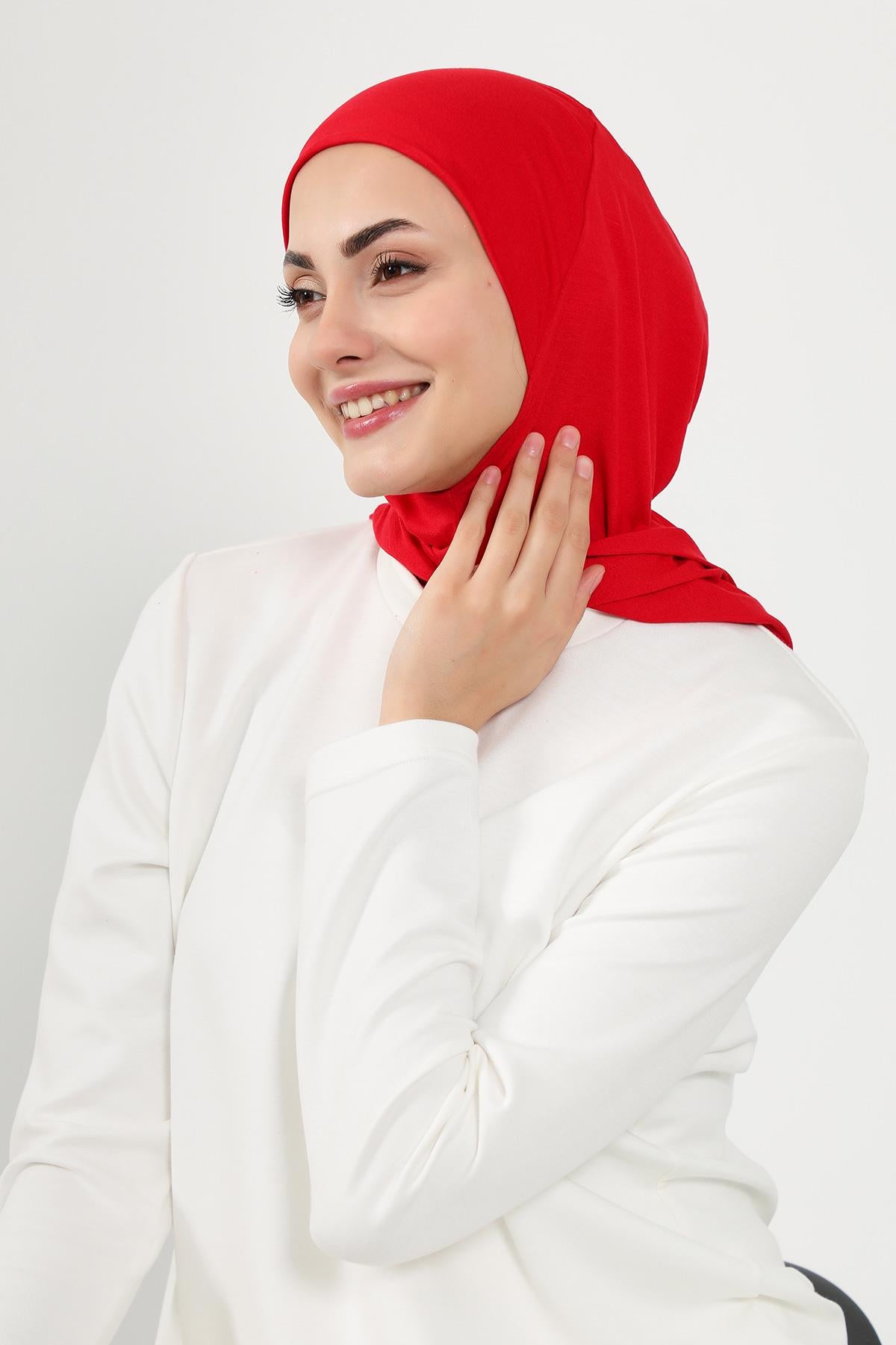 Kapşon ve Kapatıcı Özellikli Penye Kadın Hazır Bone,B-89P