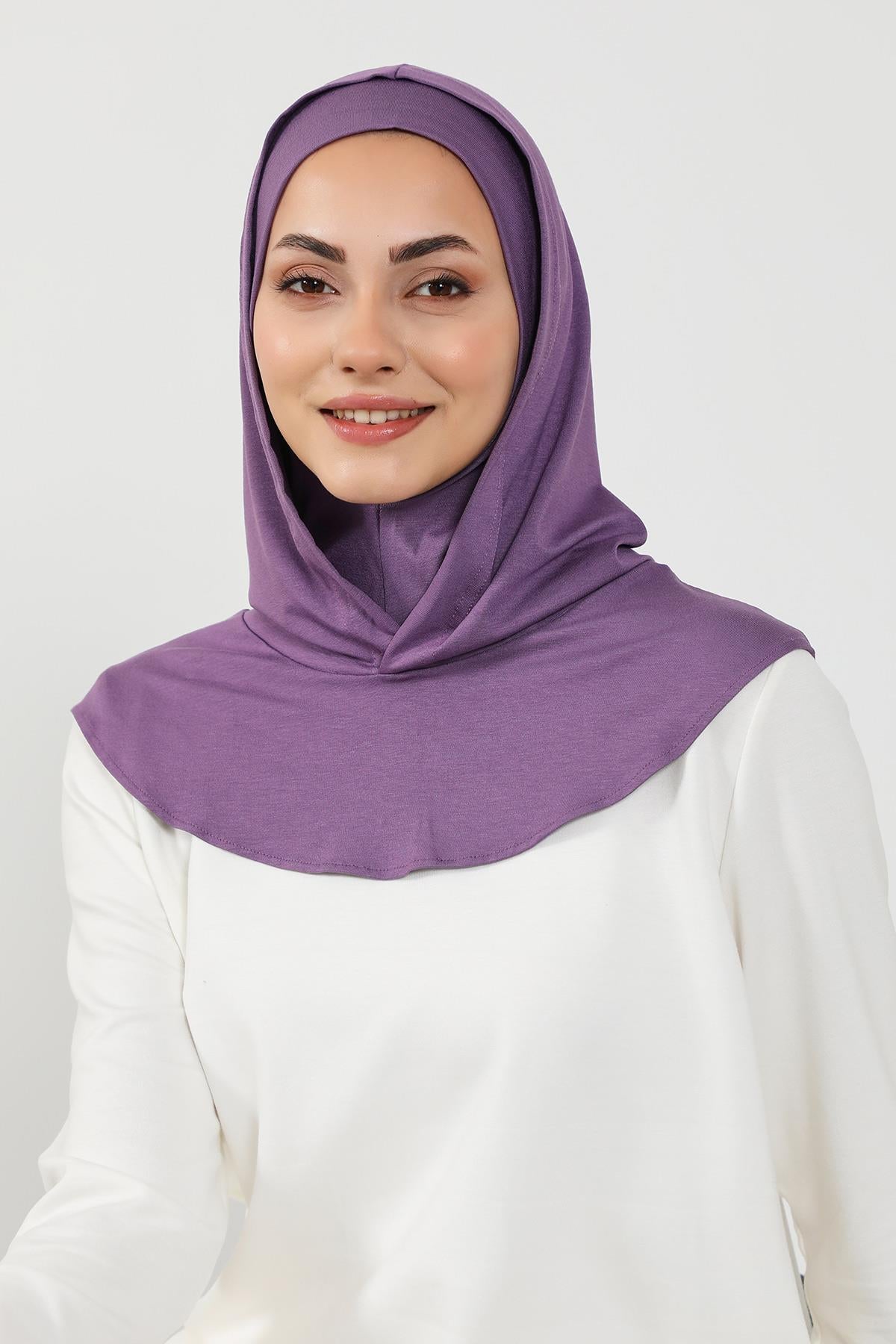 Kapşon ve Kapatıcı Özellikli Penye Kadın Hazır Bone,B-89P