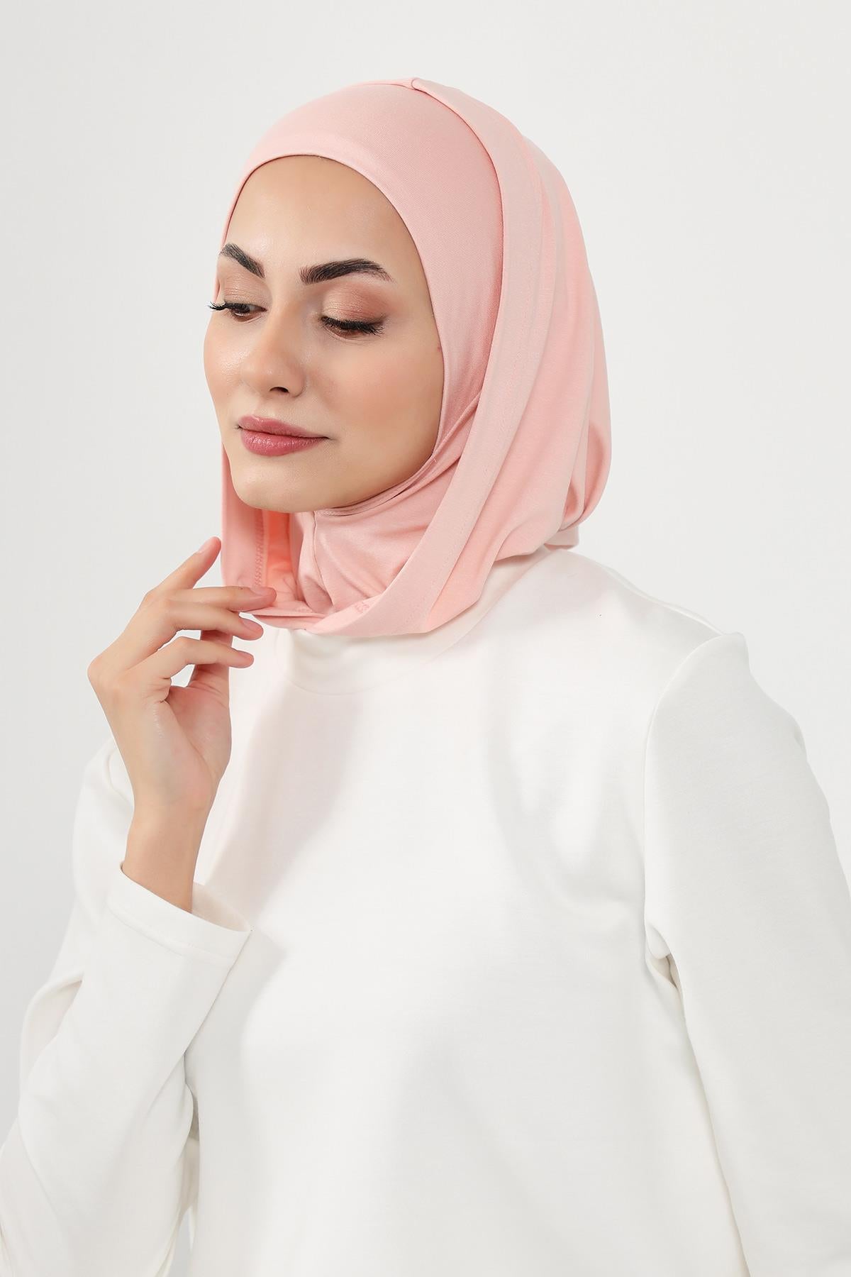 Kapşon ve Kapatıcı Özellikli Penye Kadın Hazır Bone,B-89P