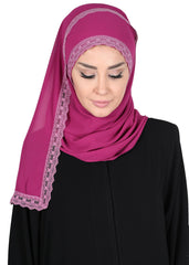 Kenarları Dantelli Pratik Şifon Şal,CPS-28