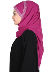 Kenarları Dantelli Pratik Şifon Şal,CPS-28