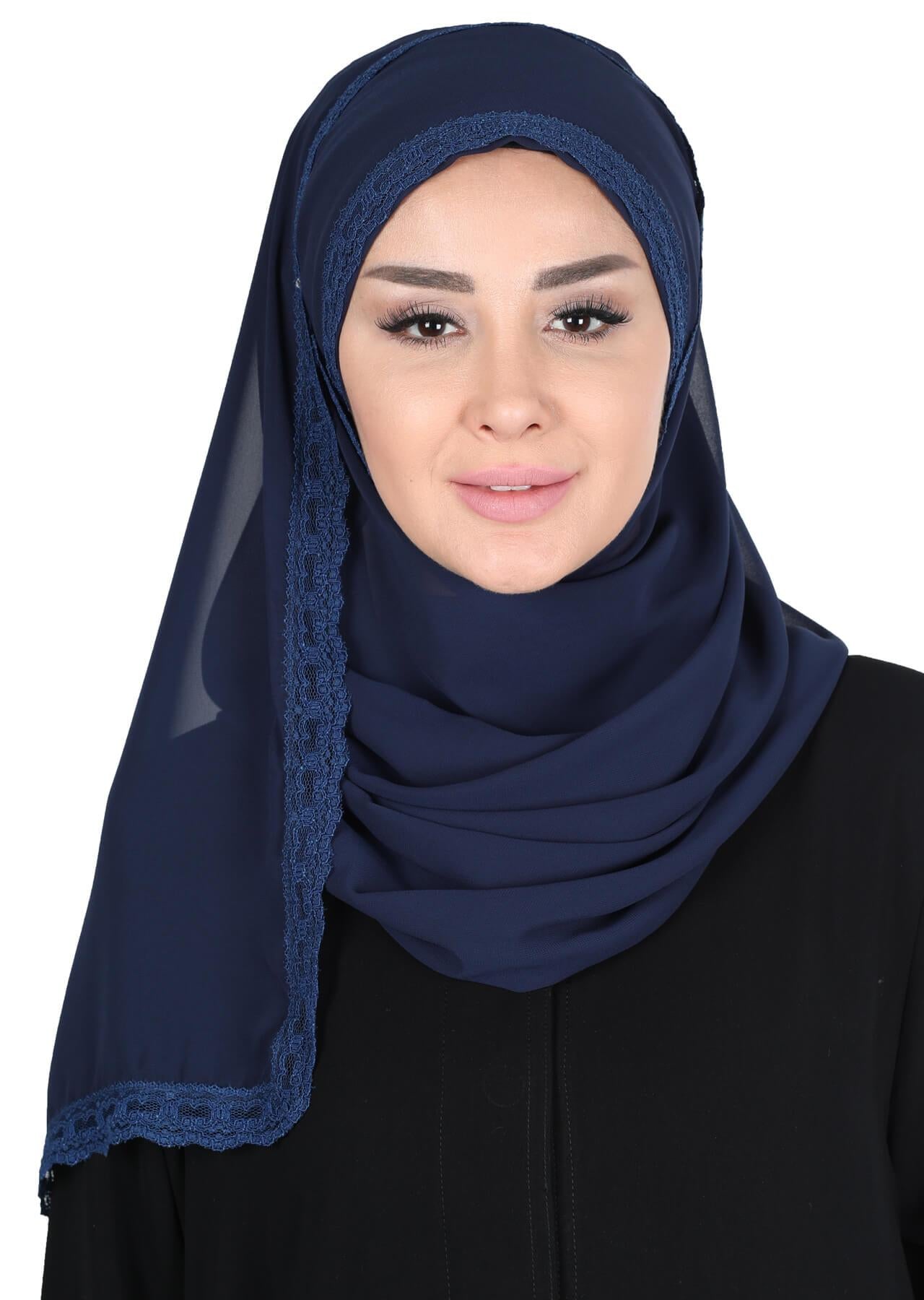 Kenarları Dantelli Pratik Şifon Şal,CPS-28