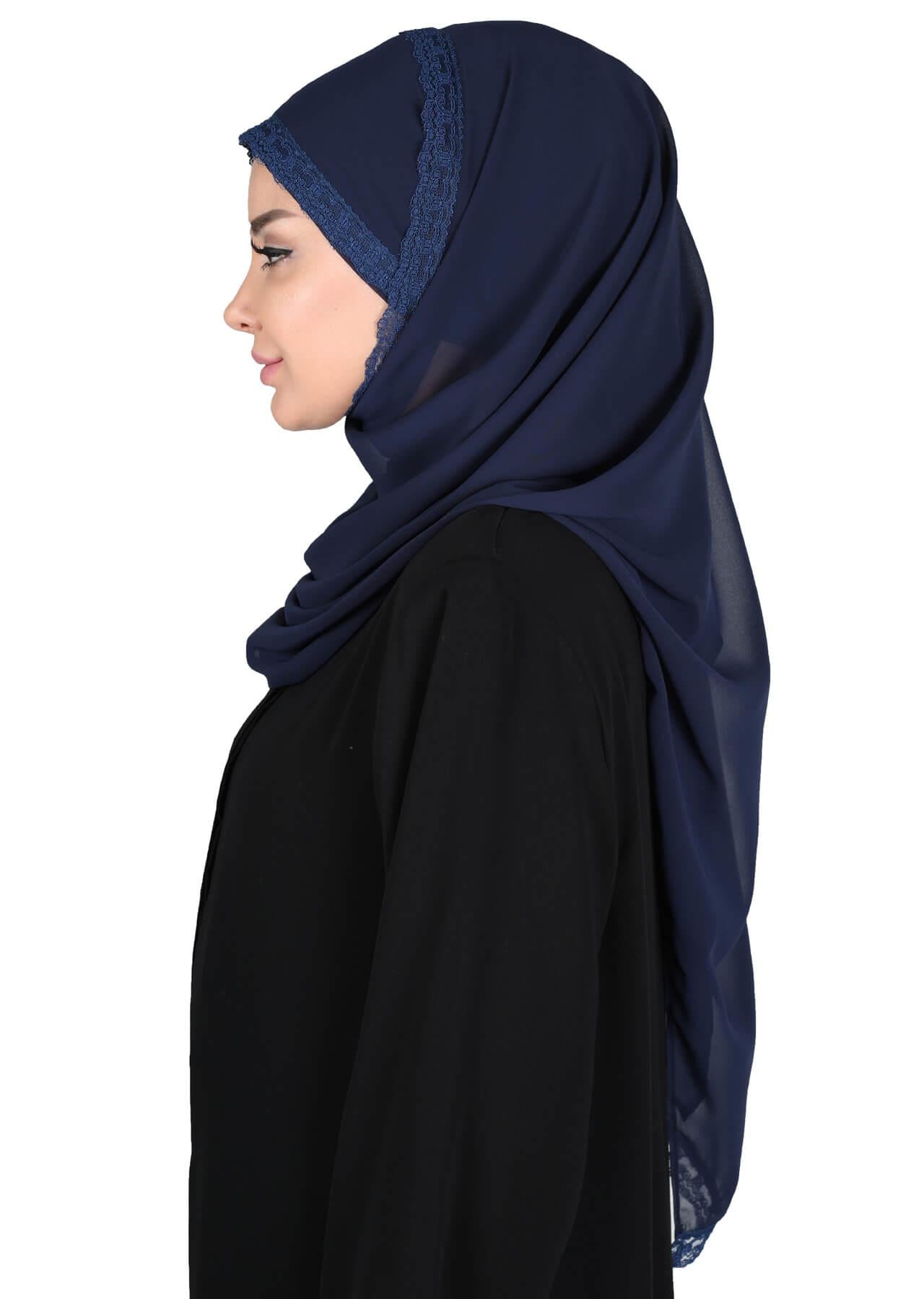 Kenarları Dantelli Pratik Şifon Şal,CPS-28