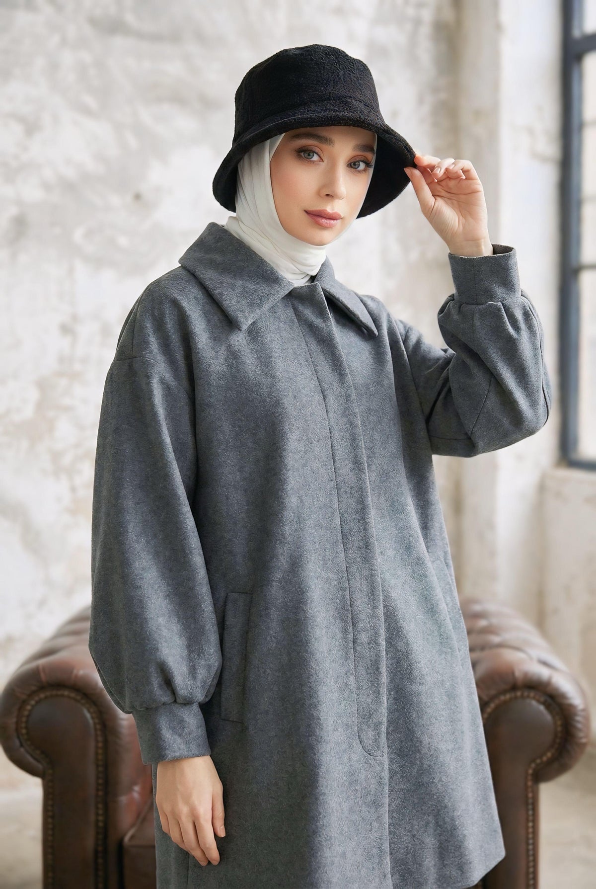 Kışlık Düz Kaşe Bucket Şapka,B-99DK