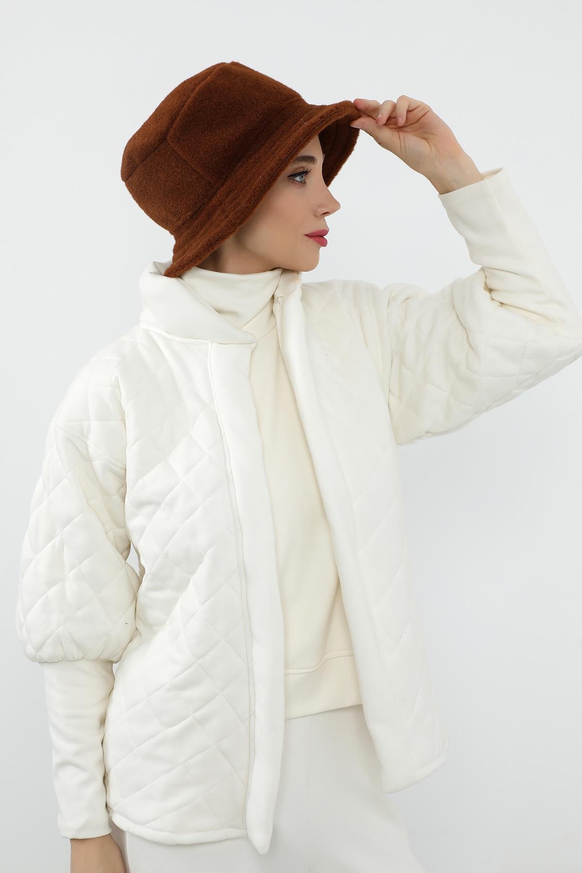 Kışlık Düz Kaşe Bucket Şapka,B-99DK