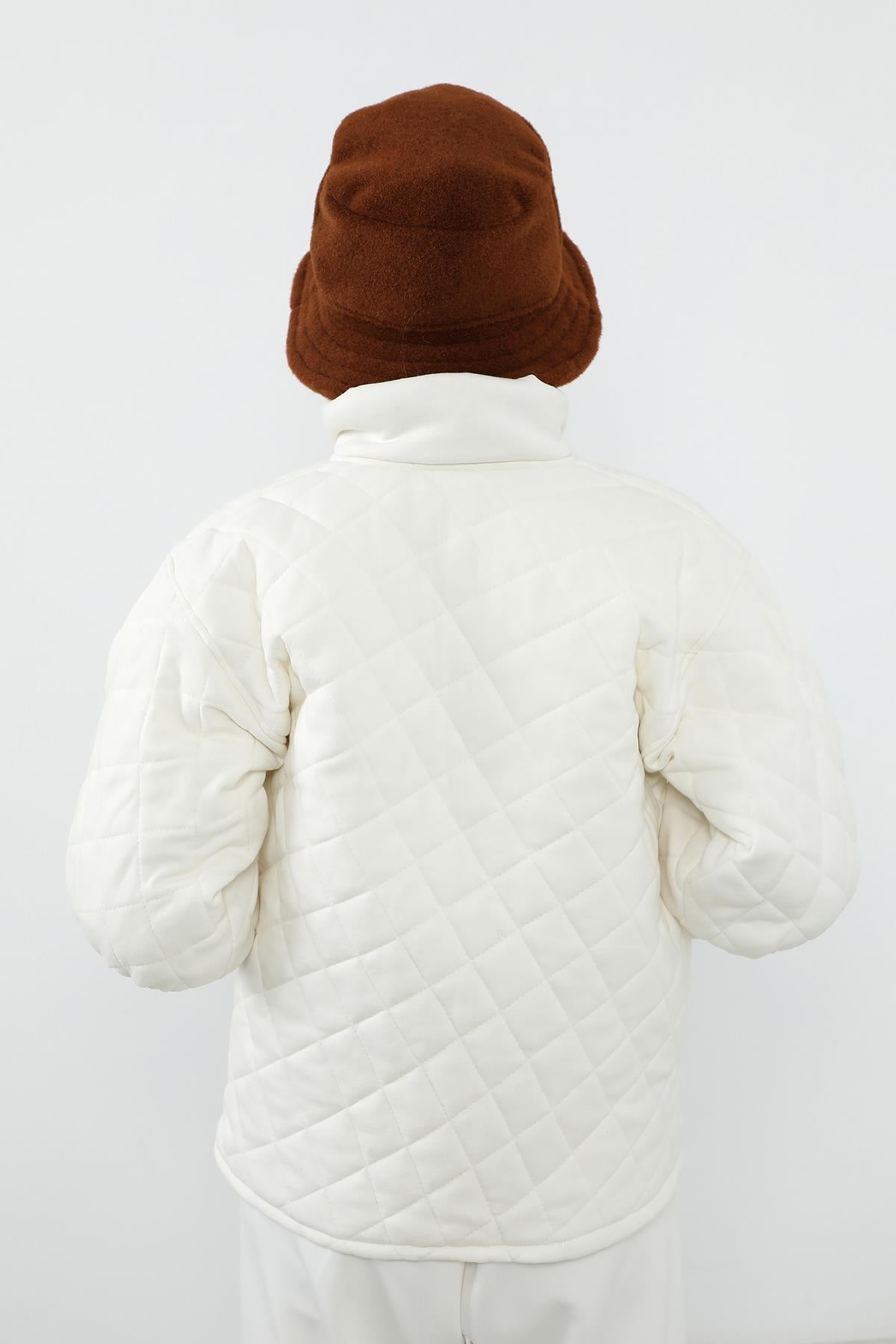 Kışlık Düz Kaşe Bucket Şapka,B-99DK