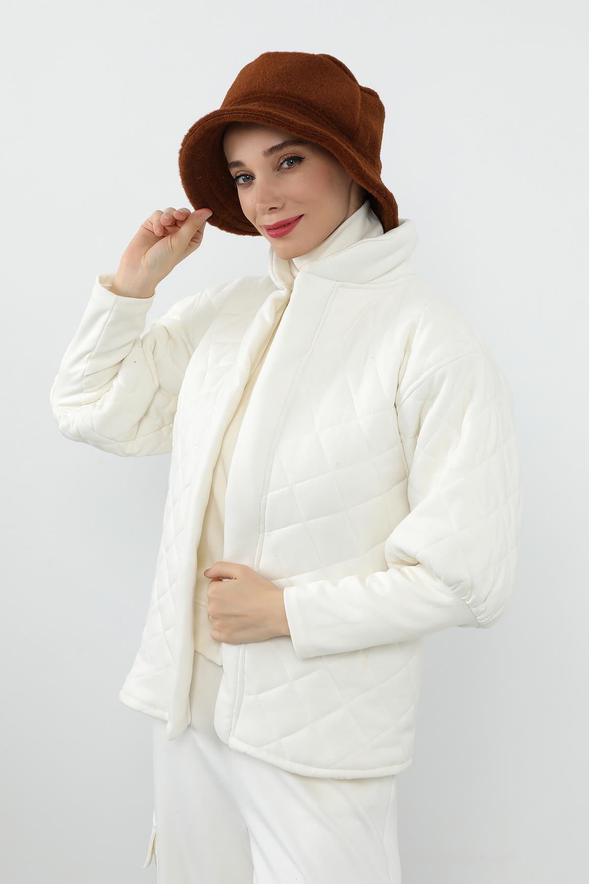 Kışlık Düz Kaşe Bucket Şapka,B-99DK