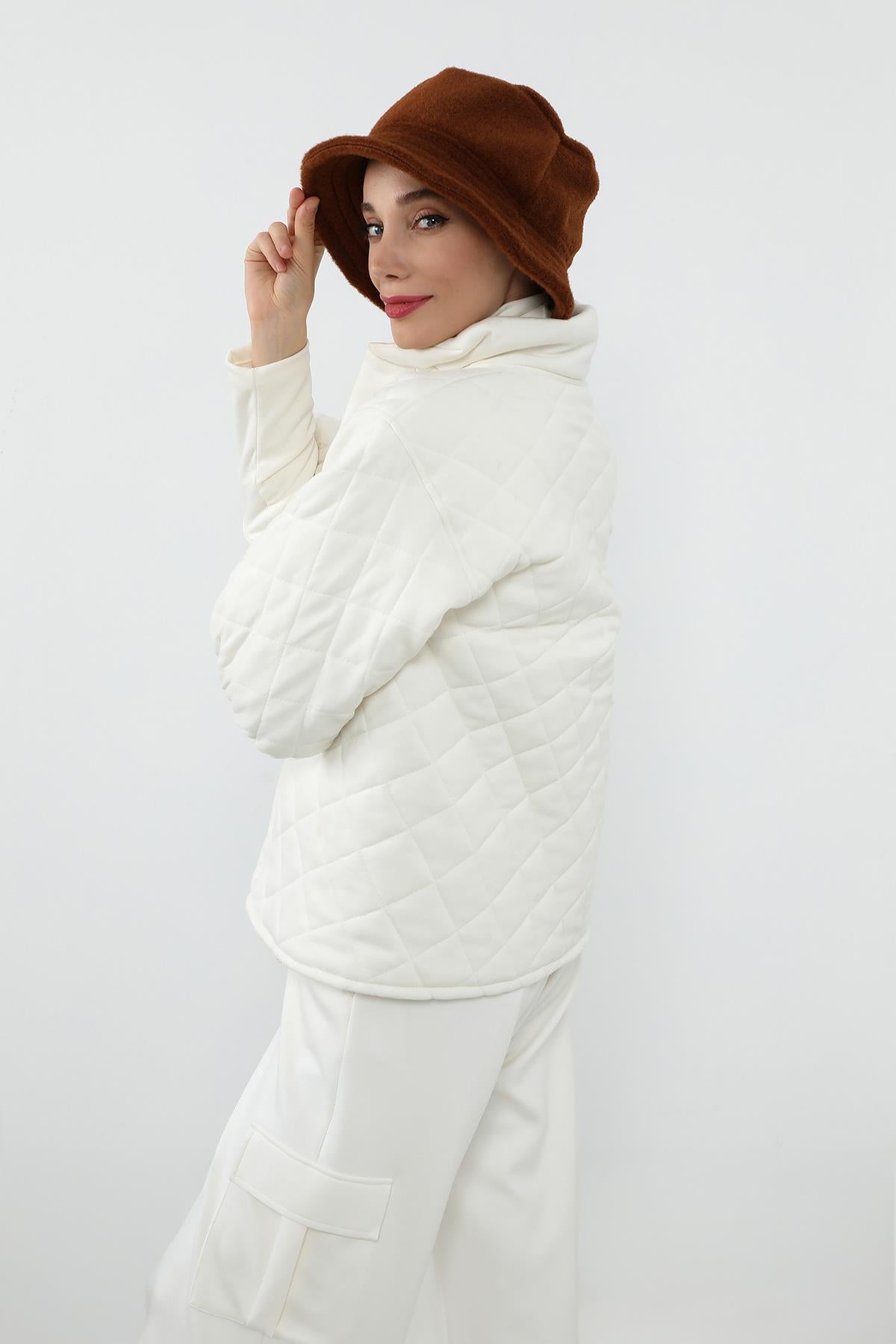 Kışlık Düz Kaşe Bucket Şapka,B-99DK